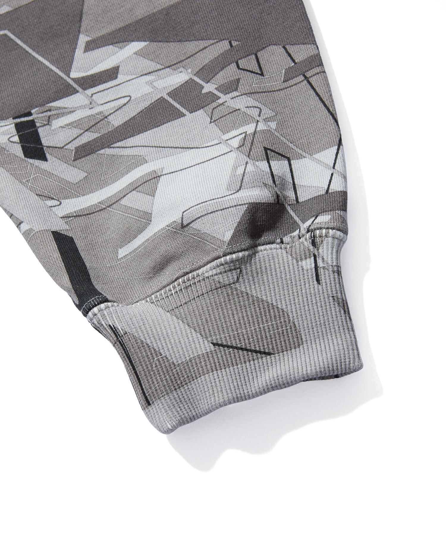 ALLOVER PRINT ZIP HOODED SWEATSHIRT