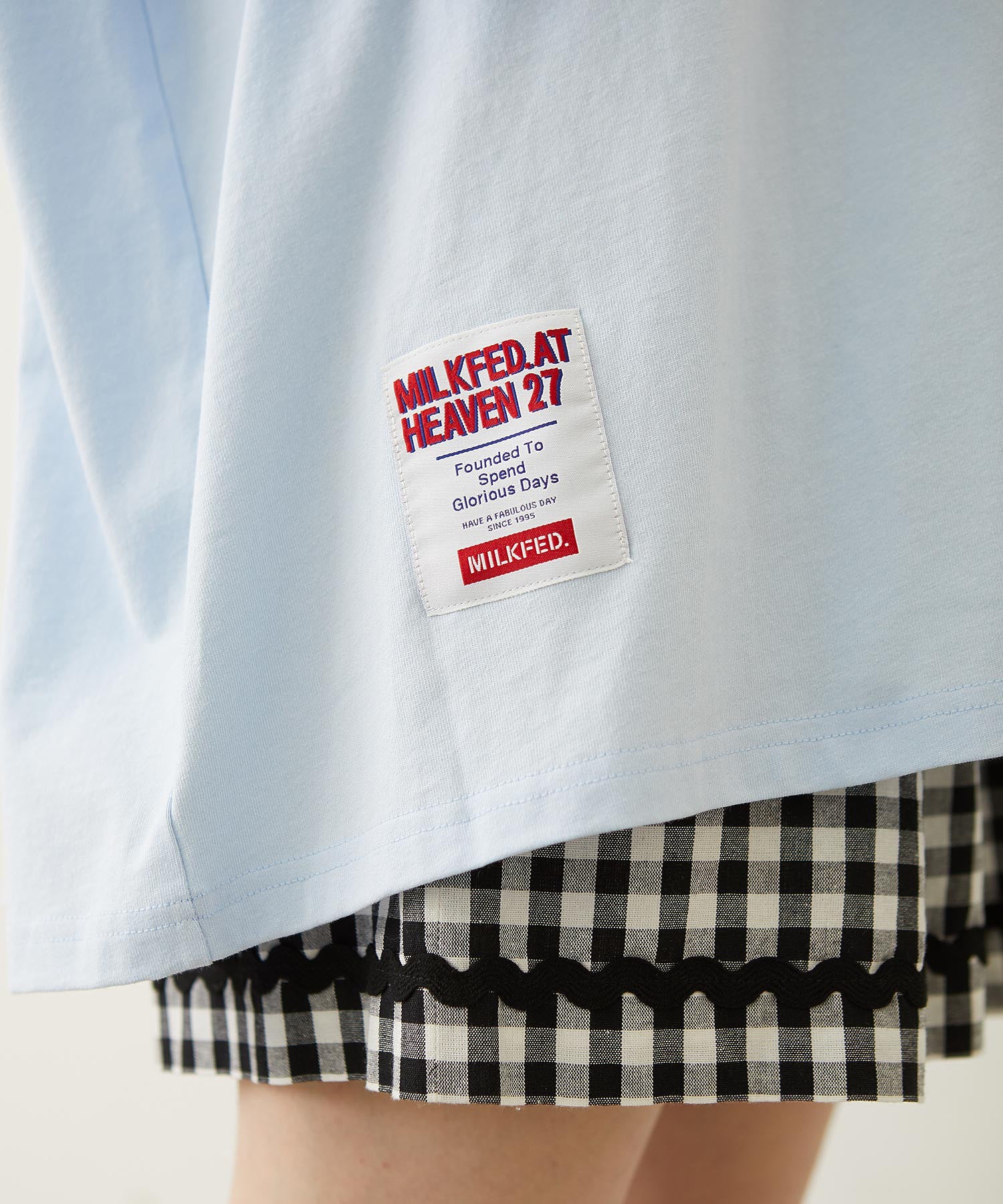 MILKFED.×CHAMPION LAYER LOGO BIG TEE