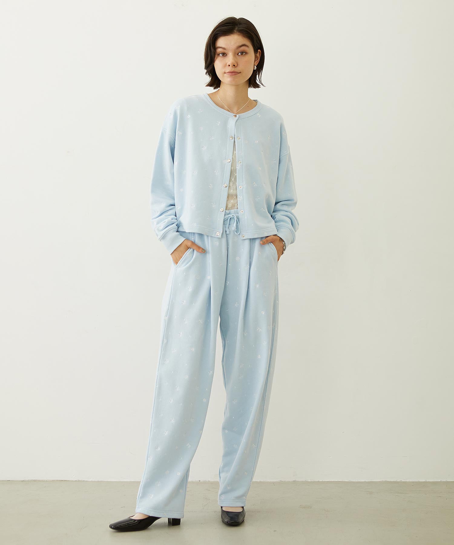 EMBROIDERY SWEAT JACKET