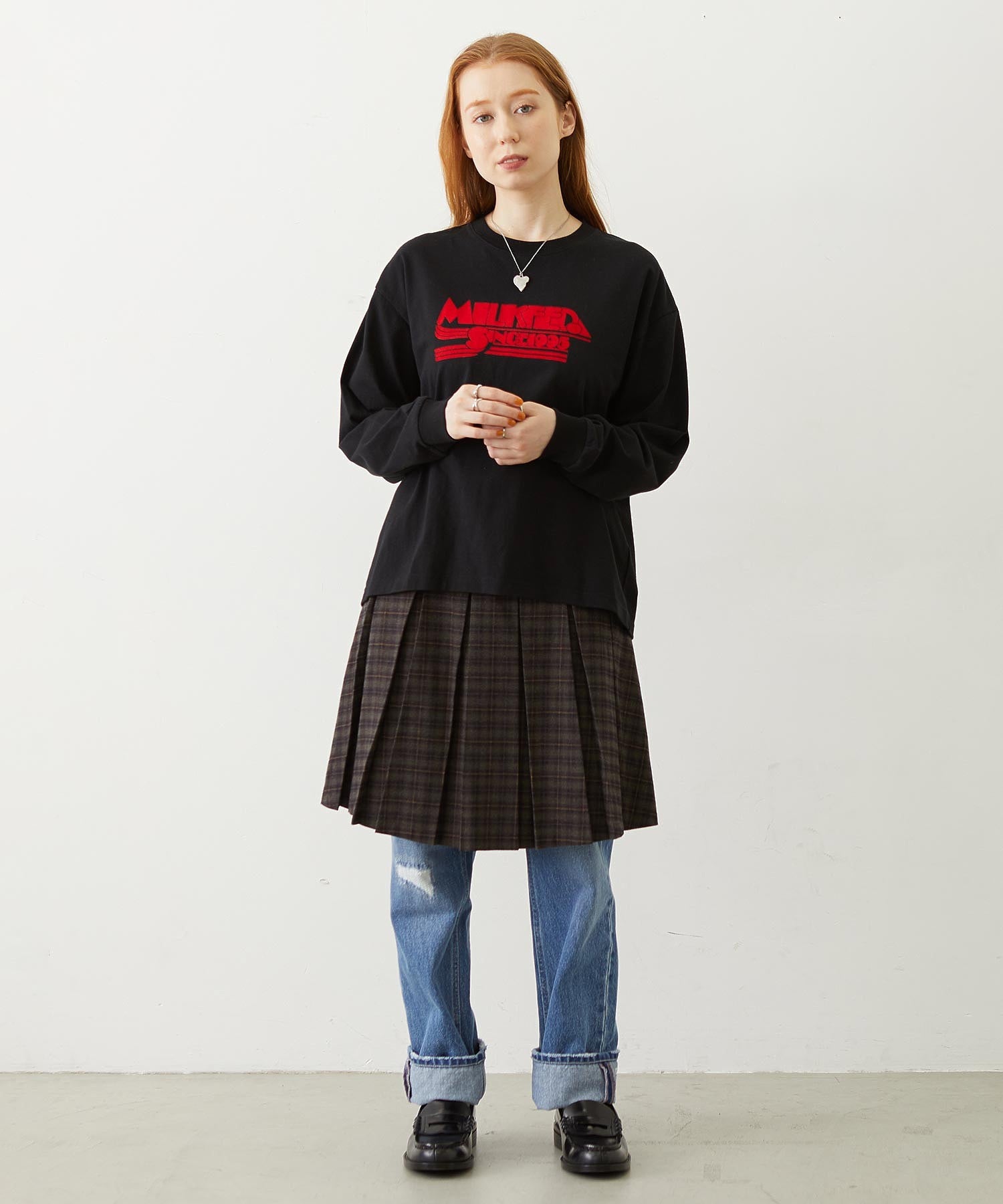 LOGO FLOCK PRINT L/S TEE