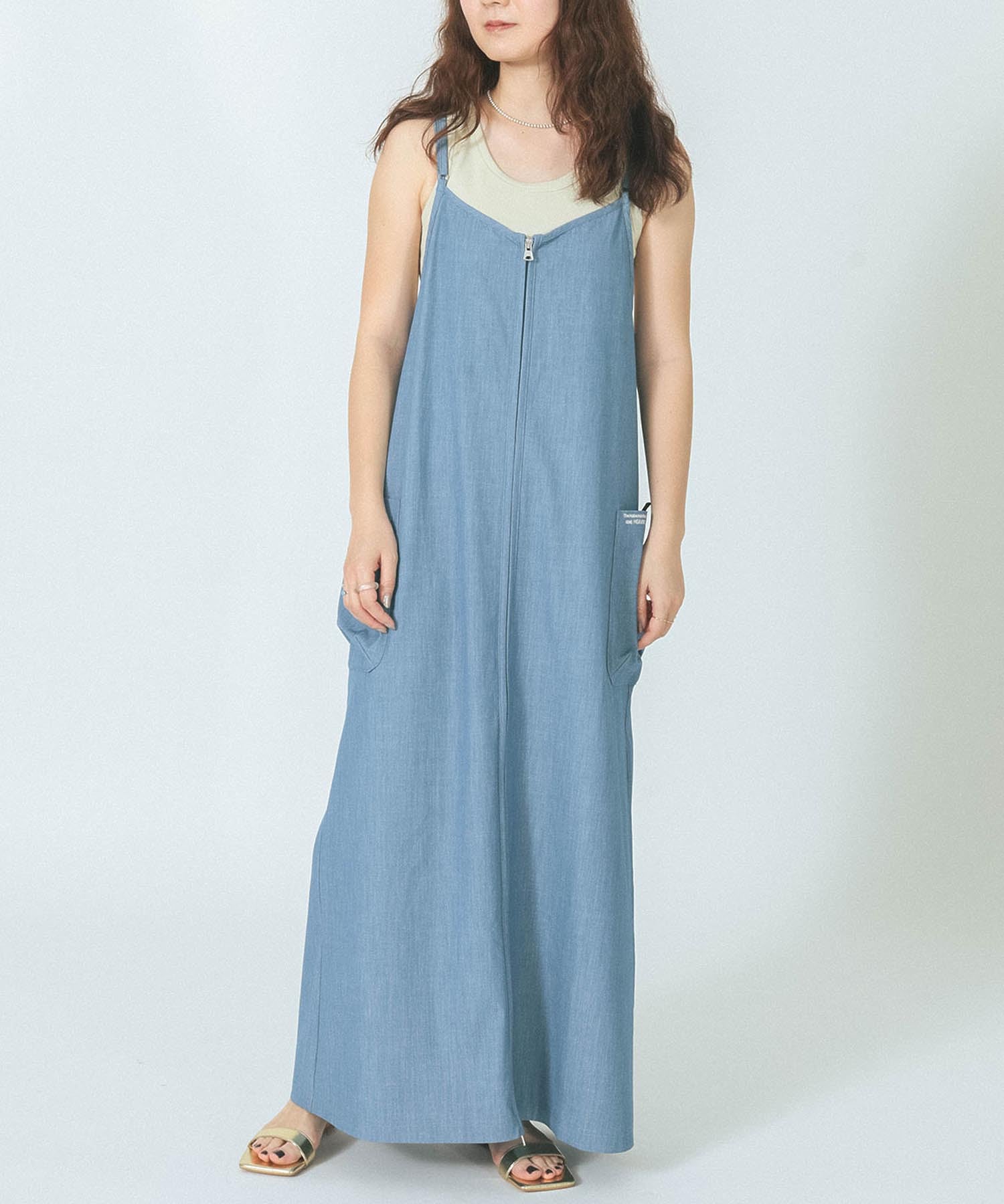 THOUSAND MILExGENE HEAVENS/BACK CROSS NALLOW STRAP DRESS