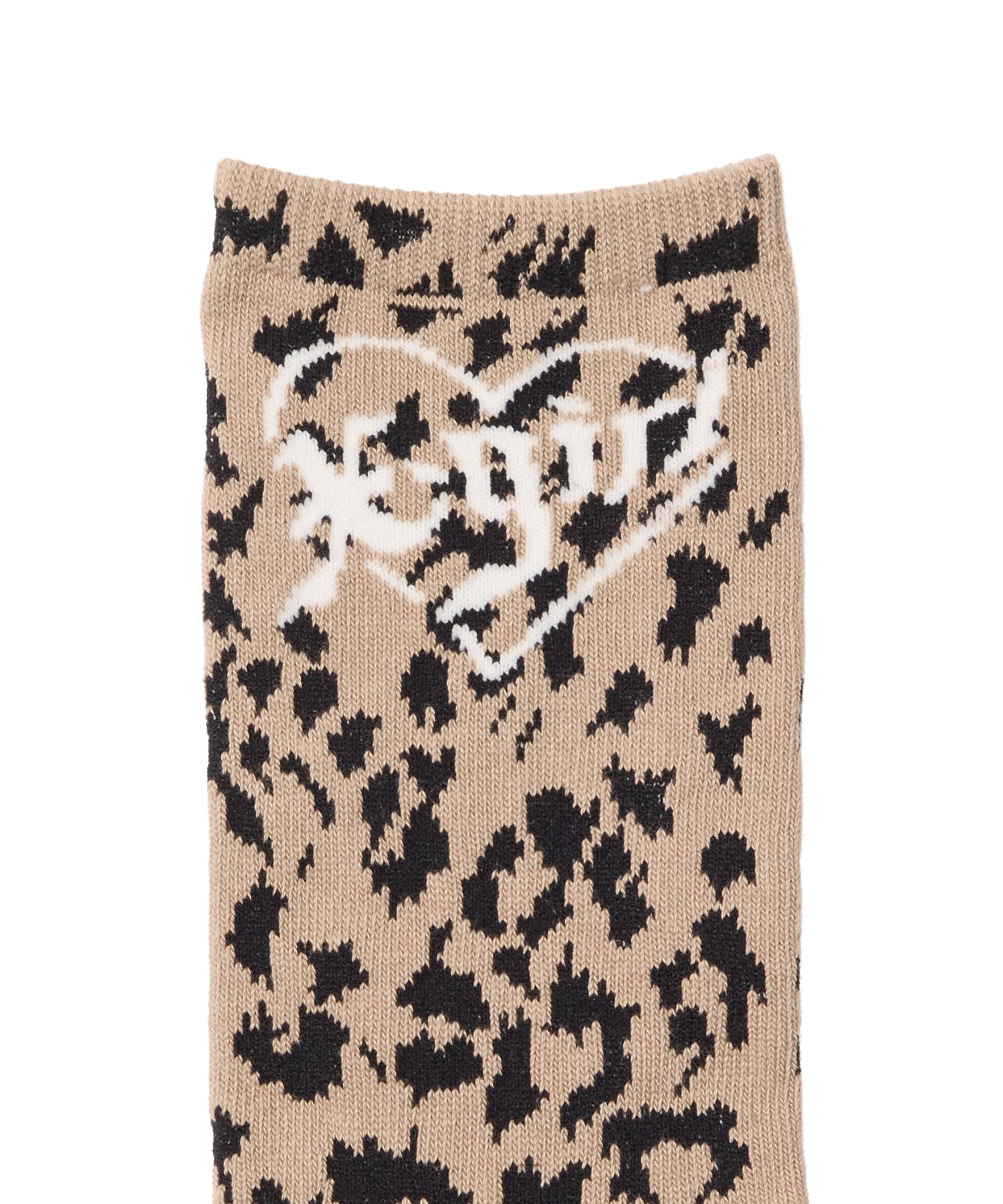 HEART LOGO LEOPARD SOCKS