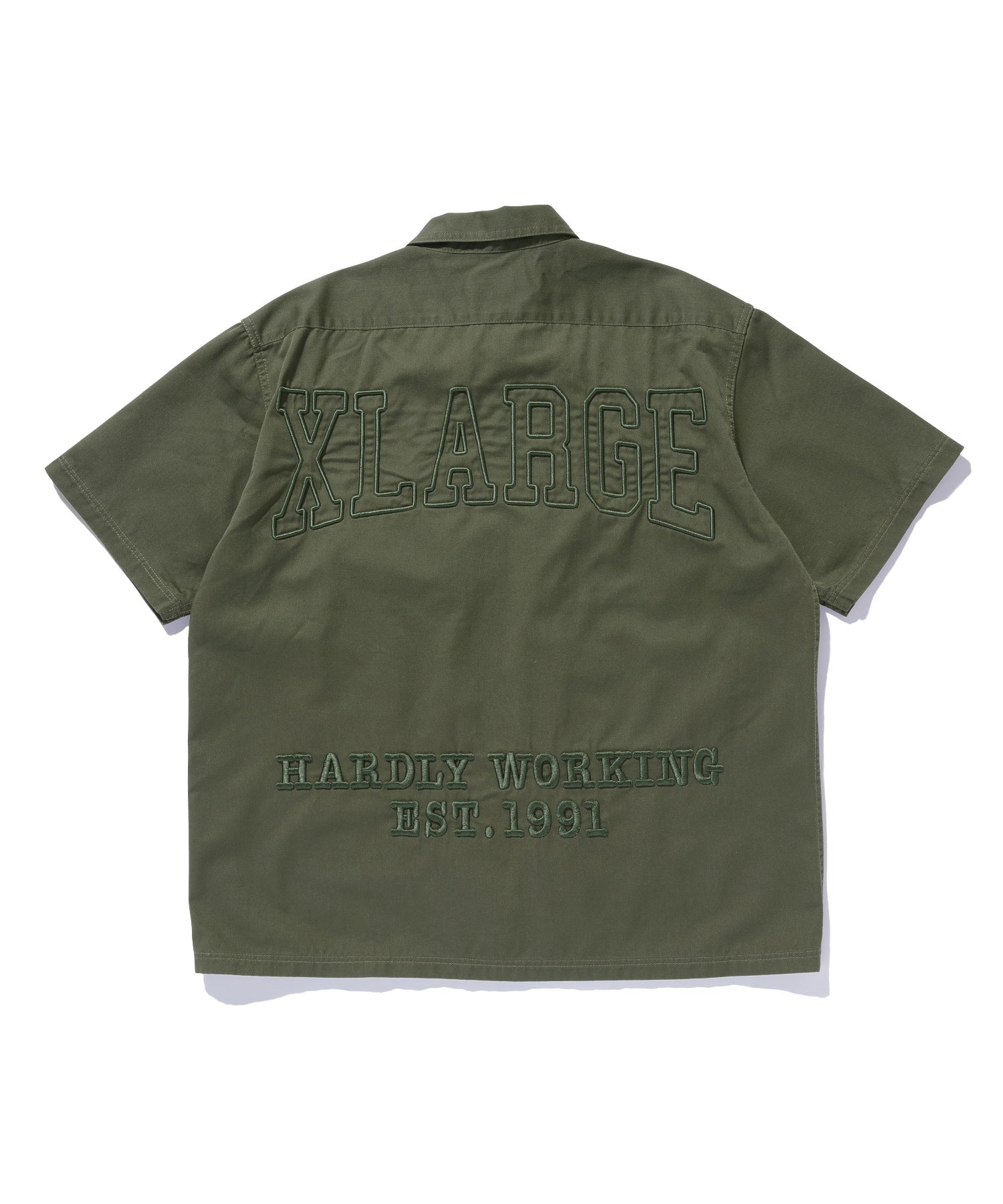 ZIP UP S/S WORK SHIRT