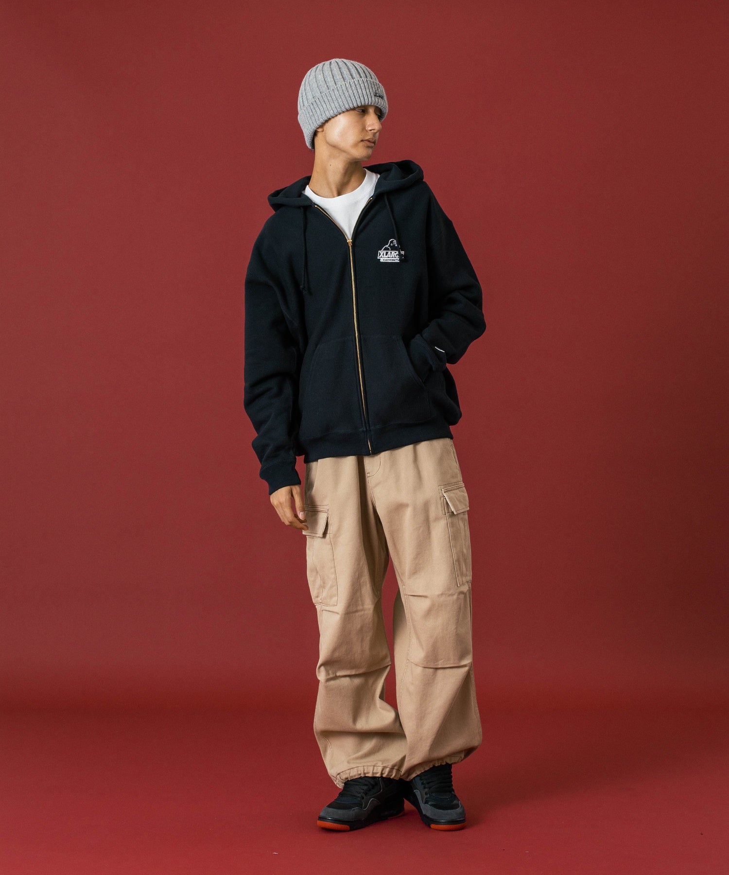 XLARGE×Champion REVERSE WEAVE ZIP UP HOODED SWEATSHIRT