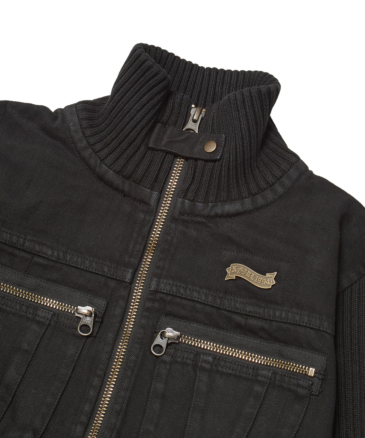 FADED RIBBED SLEEVE JACKET