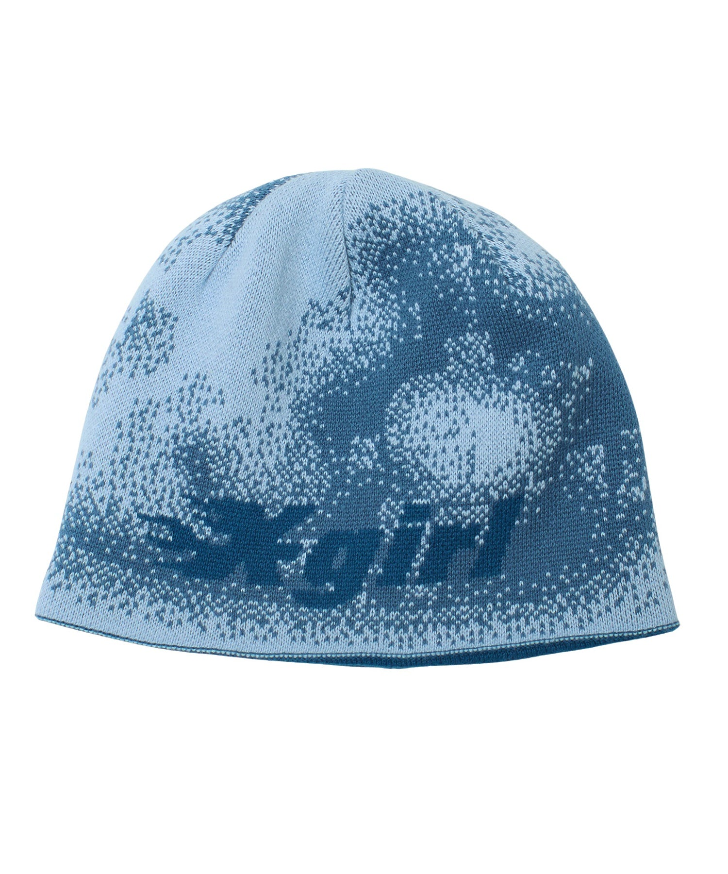LOGO AND HAZY PATTERN REVERSIBLE BEANIE