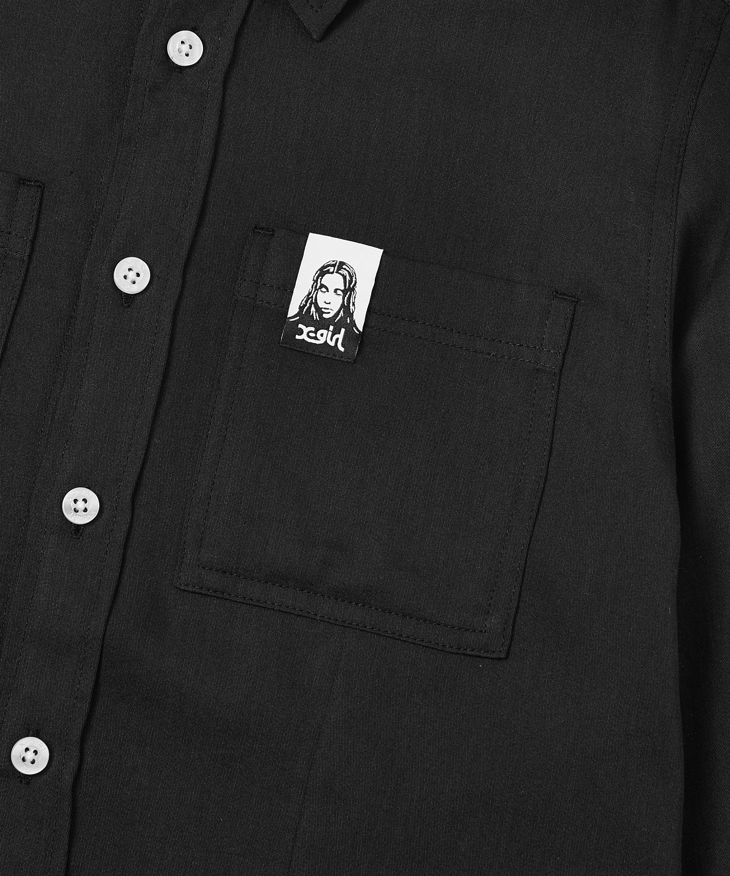 FACE LABEL L/S COMPACT SHIRT