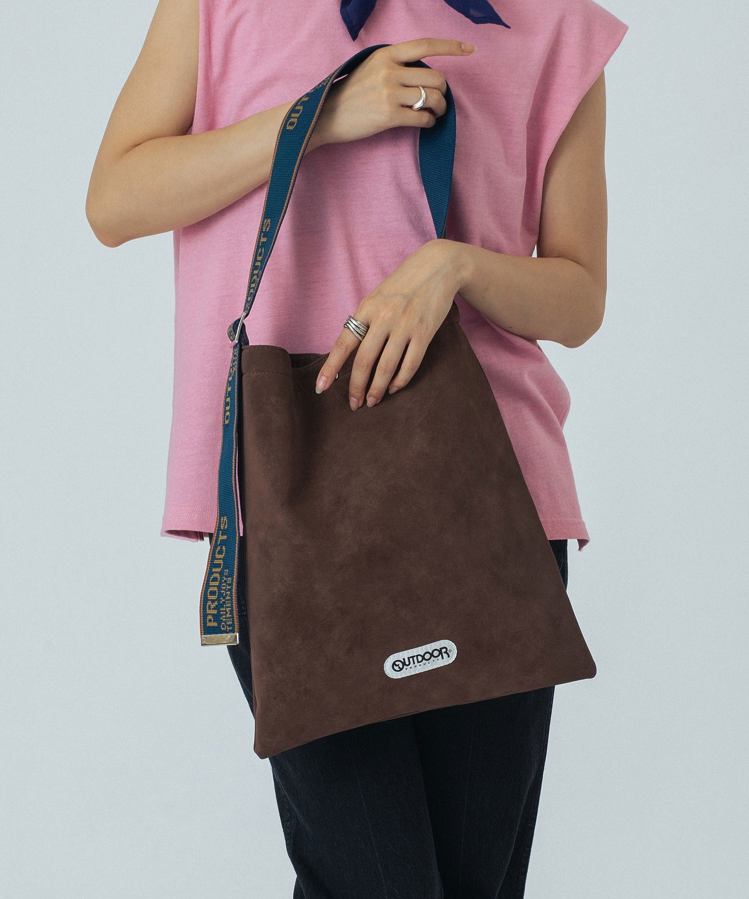 【ブラウンROSE BUD別注カラー】OUTDOOR/SUEDE LIKE TOTE