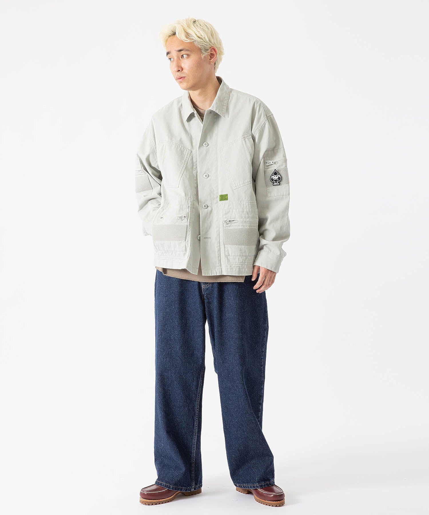 LA STITCH WIDE LEG DENIM PANTS