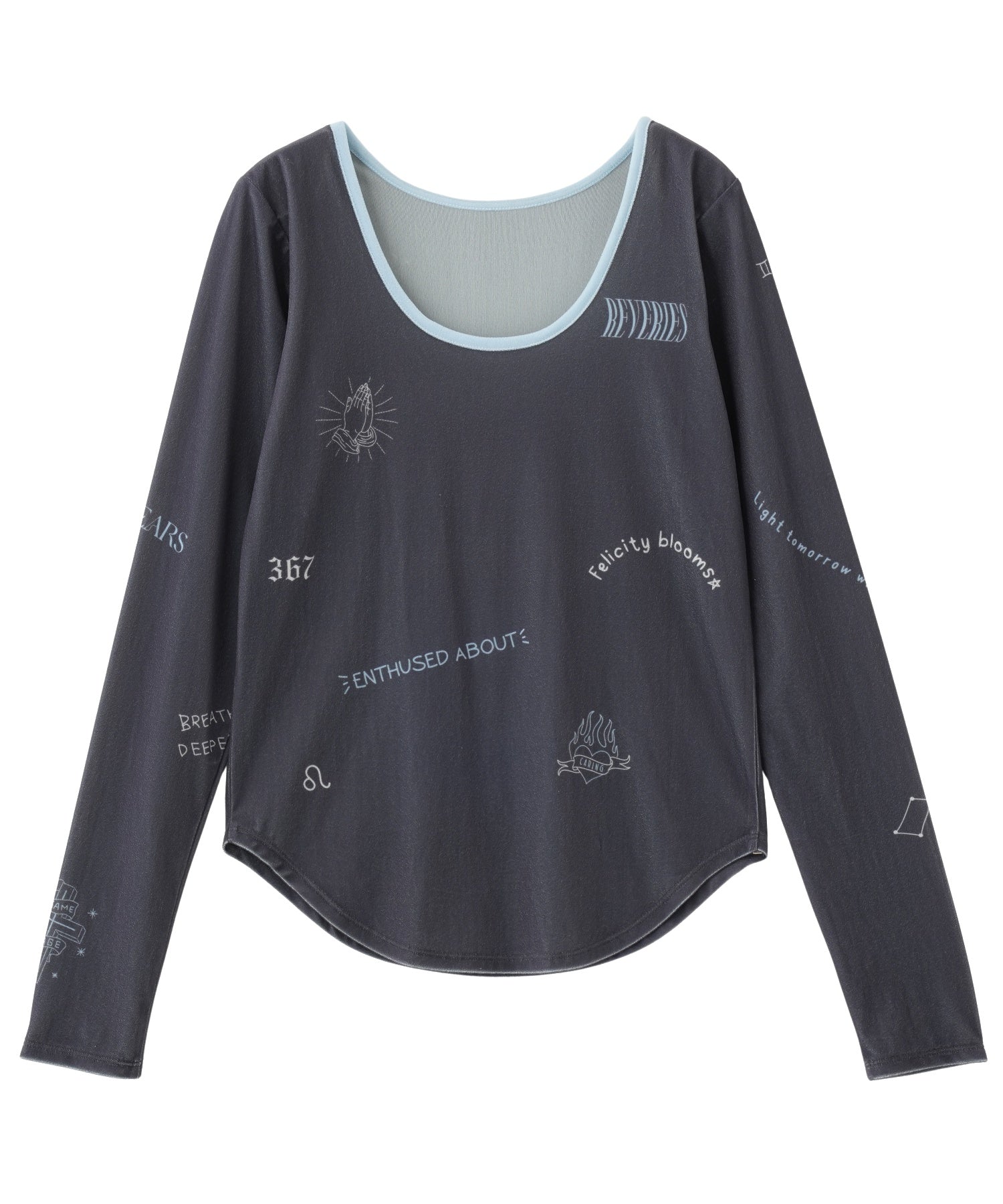 SHEER VELOUR L/S TEE
