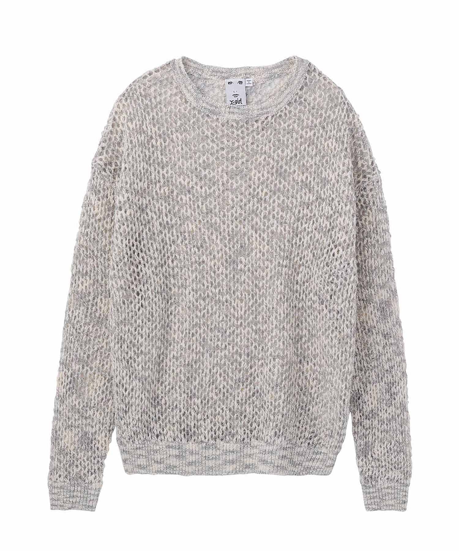 OPENWORK KNIT TOP X-girl