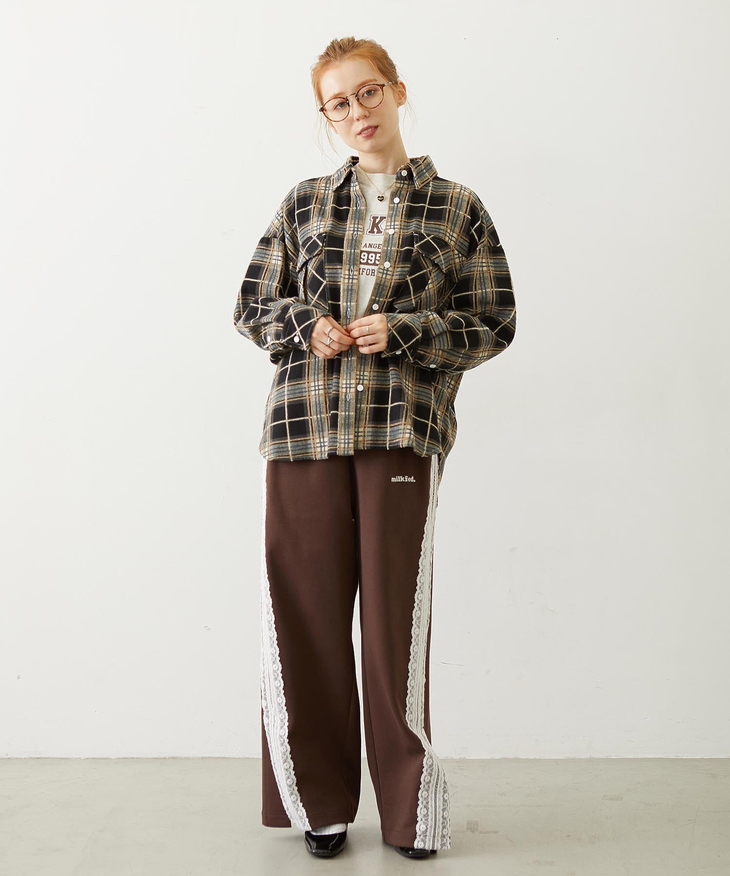 LOGO PLAID SHIRT