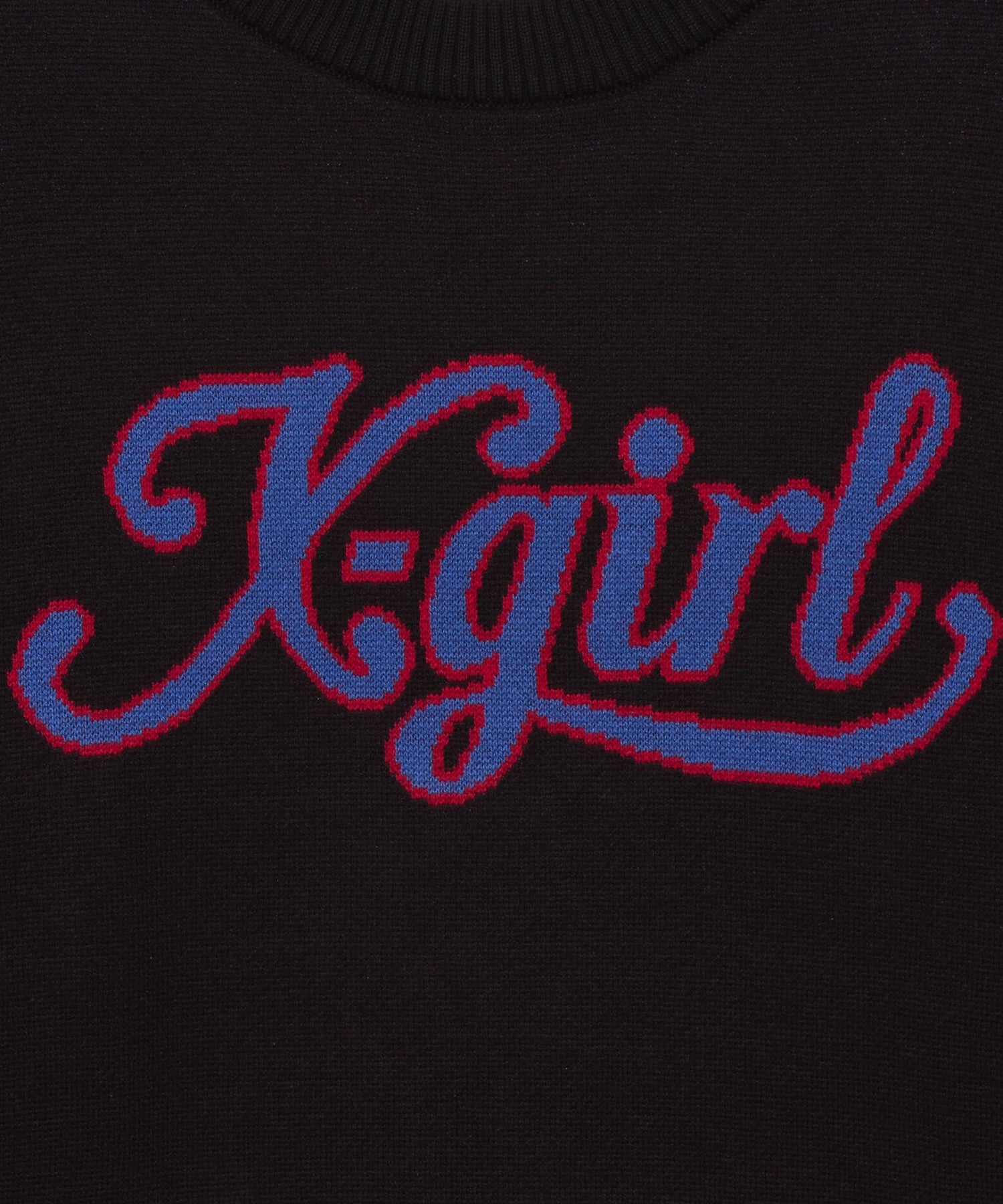 LETTERING LOGO JACQUARD KNIT TOP