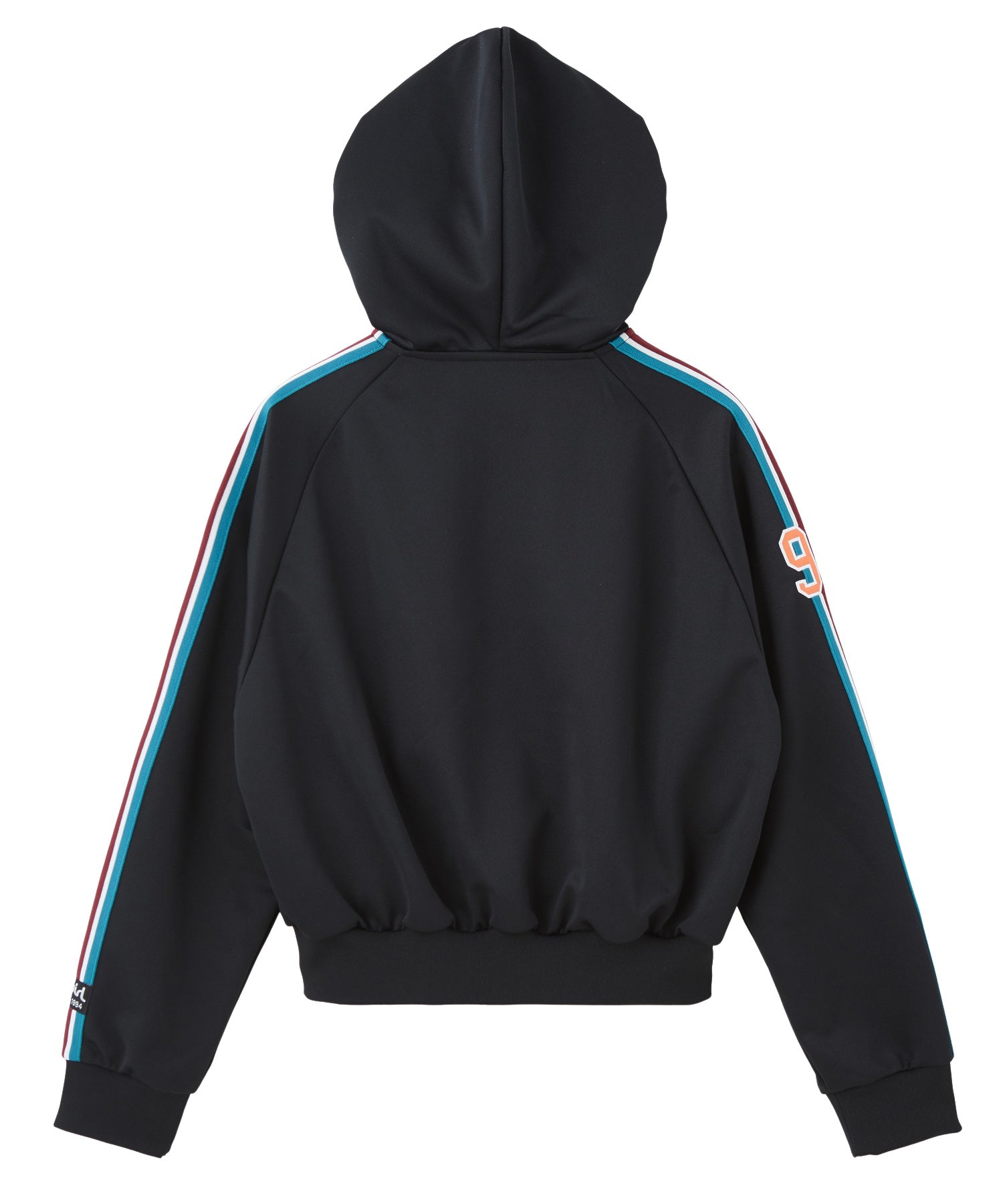 LOGO PATCHED ZIP UP JERSEY COMPACT HOODIE
