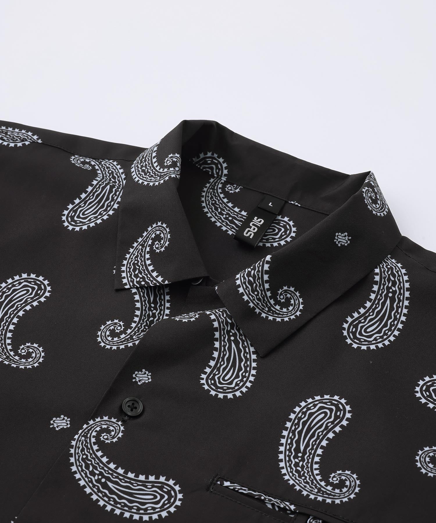 PAISLEY S/S OPEN COLLAR SHIRT SILAS