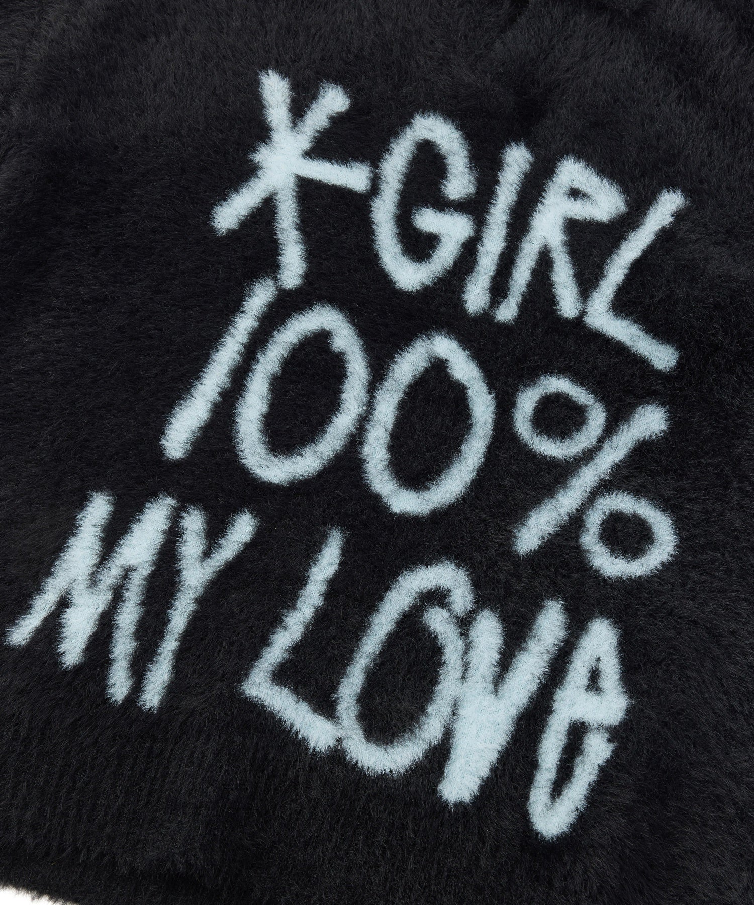 LOGO JACQUARD SHAGGY SKIPPER KNIT TOP