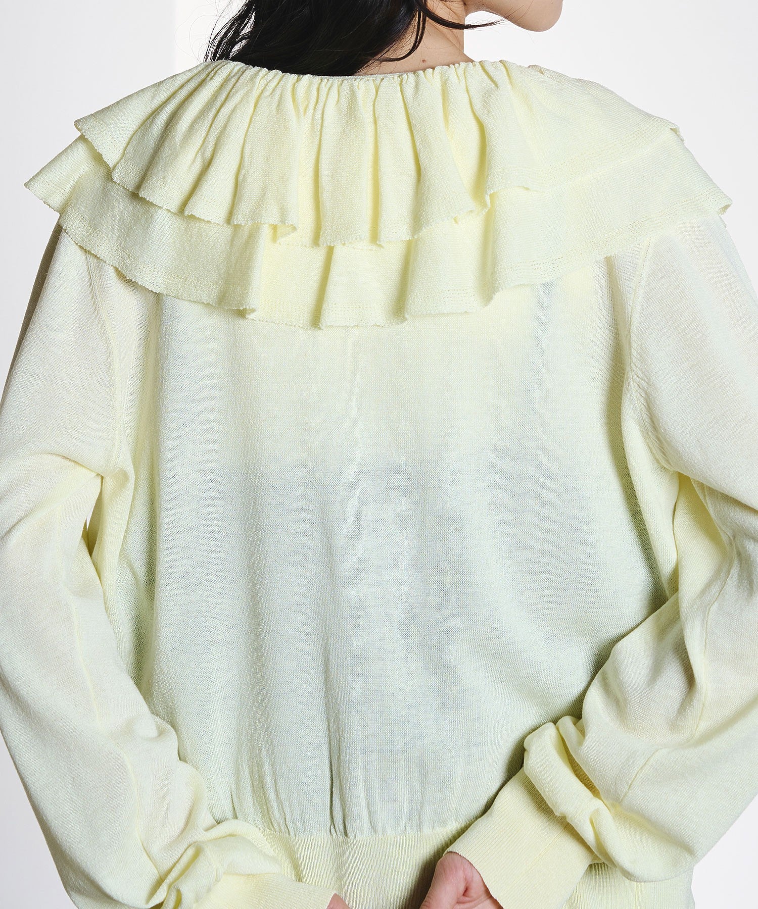 FRILL COLLAR CARDIGAN