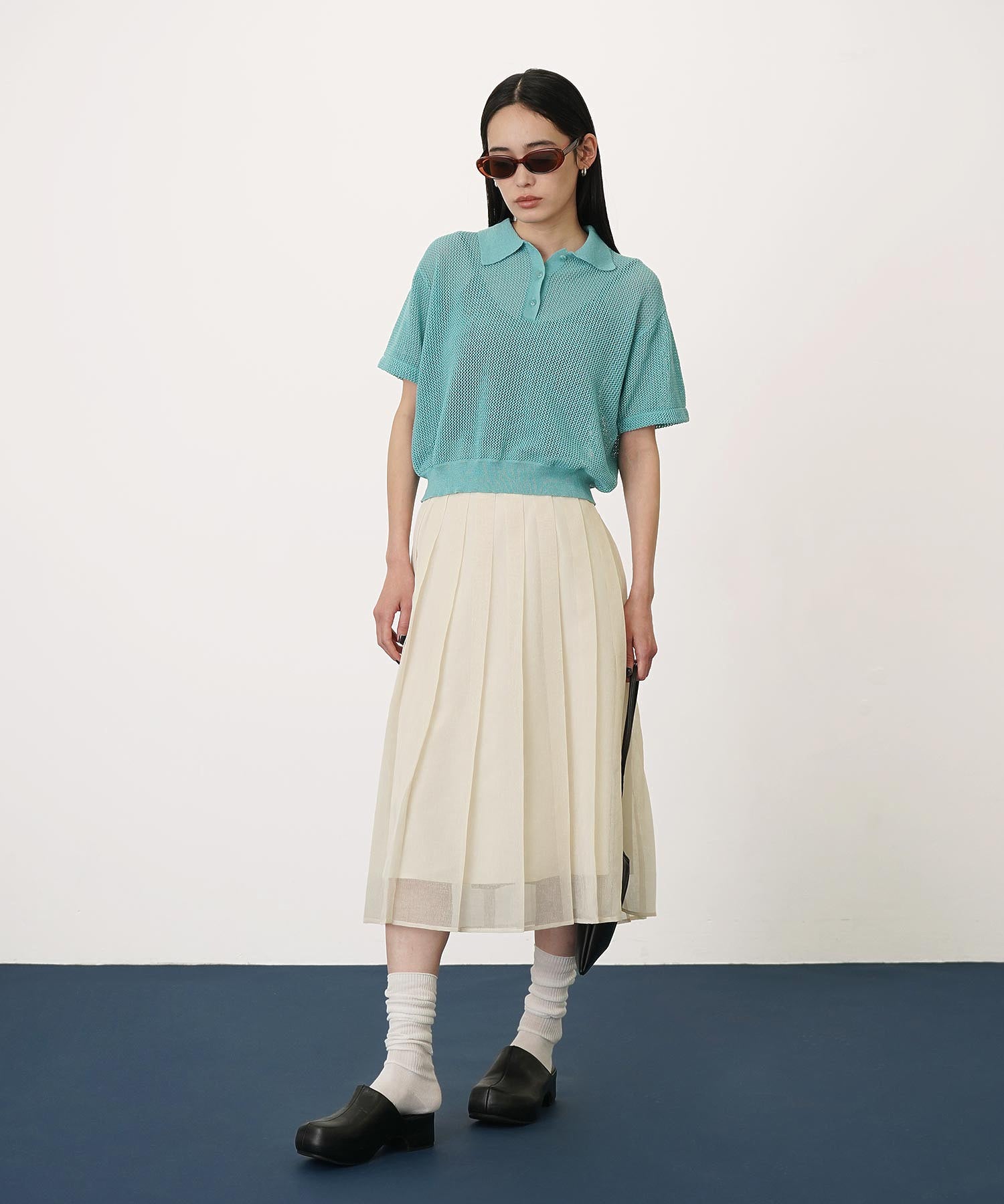 メッシュニットポロシャツ