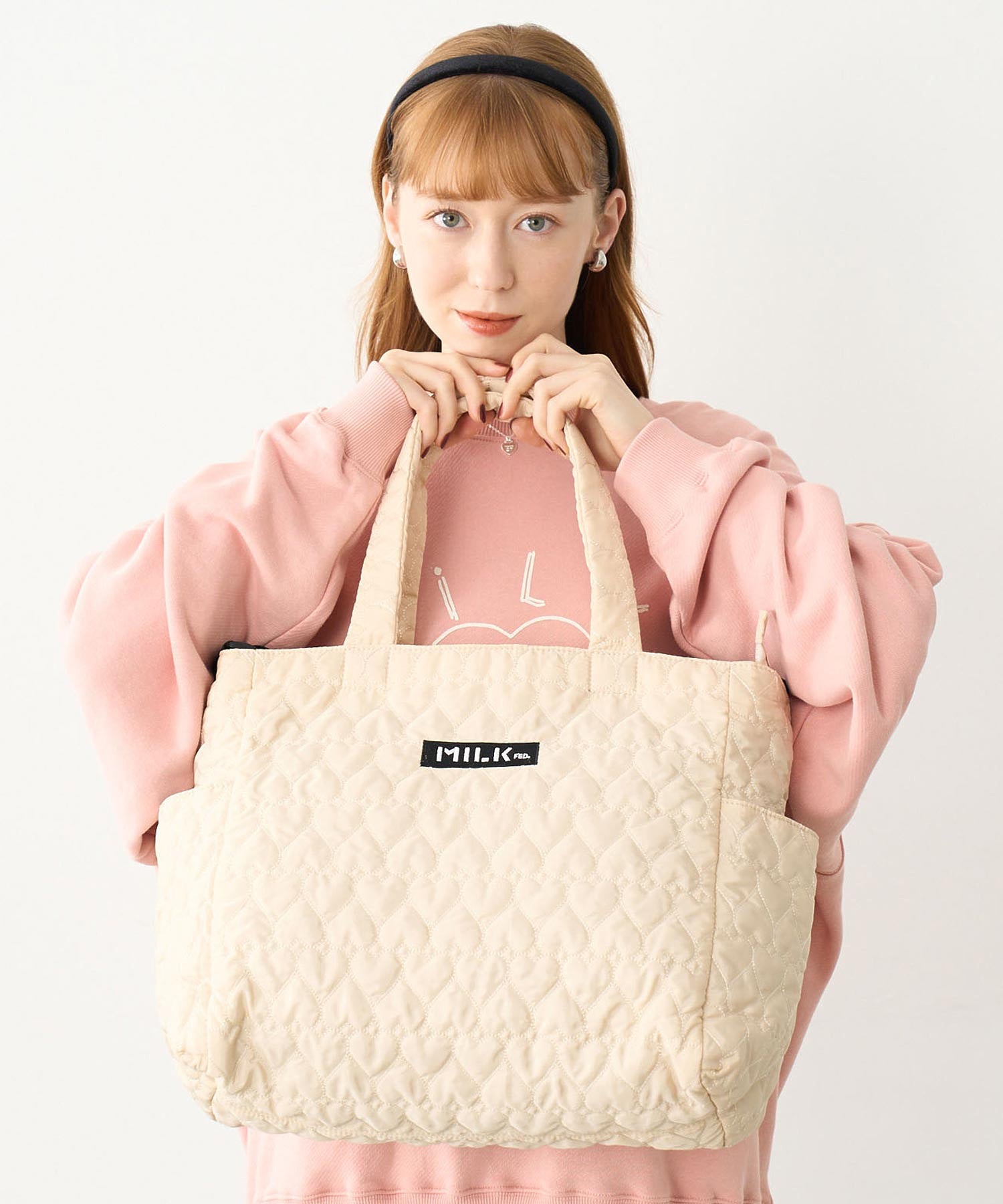 HEART QUILTED ２WAY TOTE