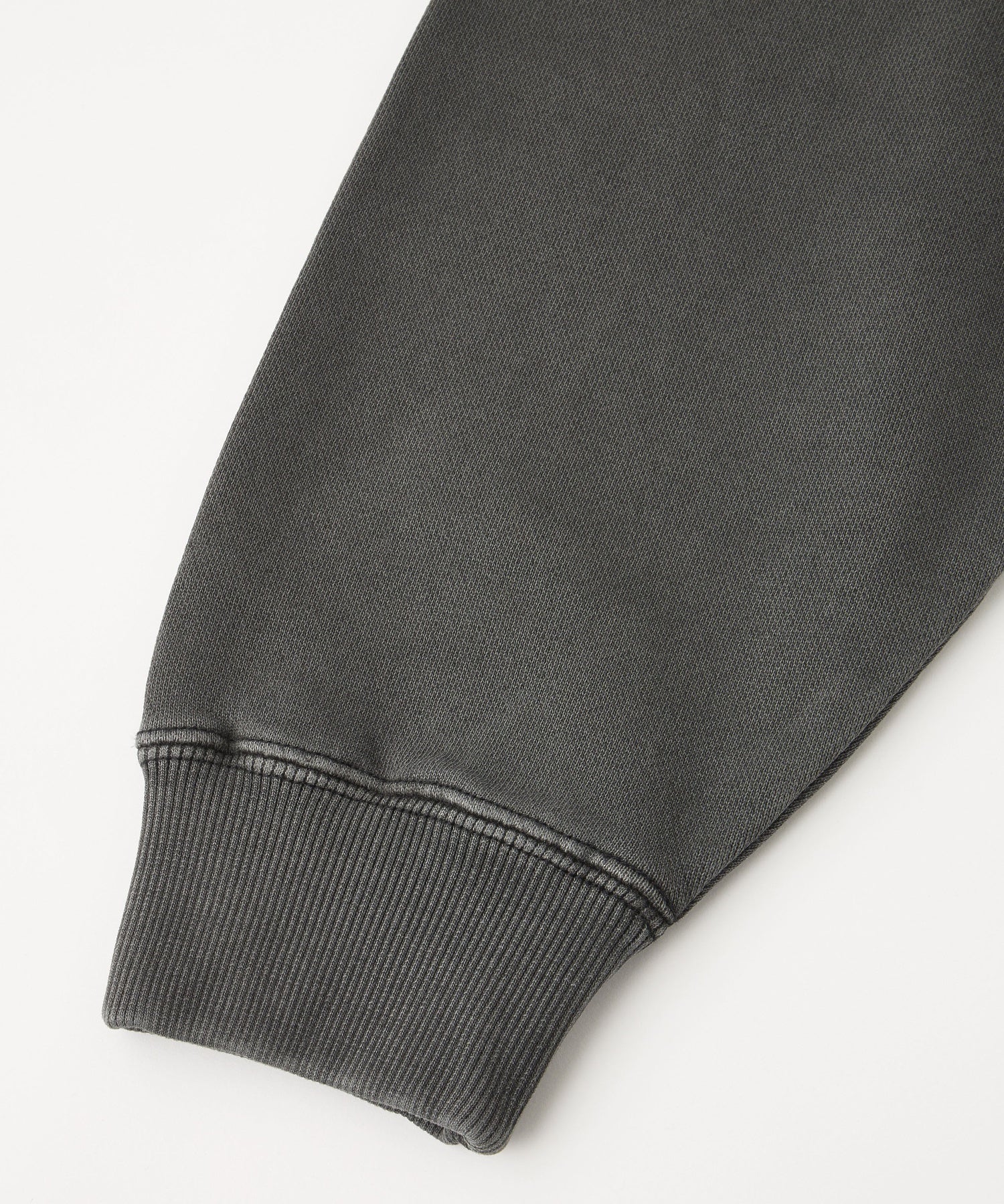 PIGMENT DYED FACE LABEL ZIP UP SWEAT HOODIE