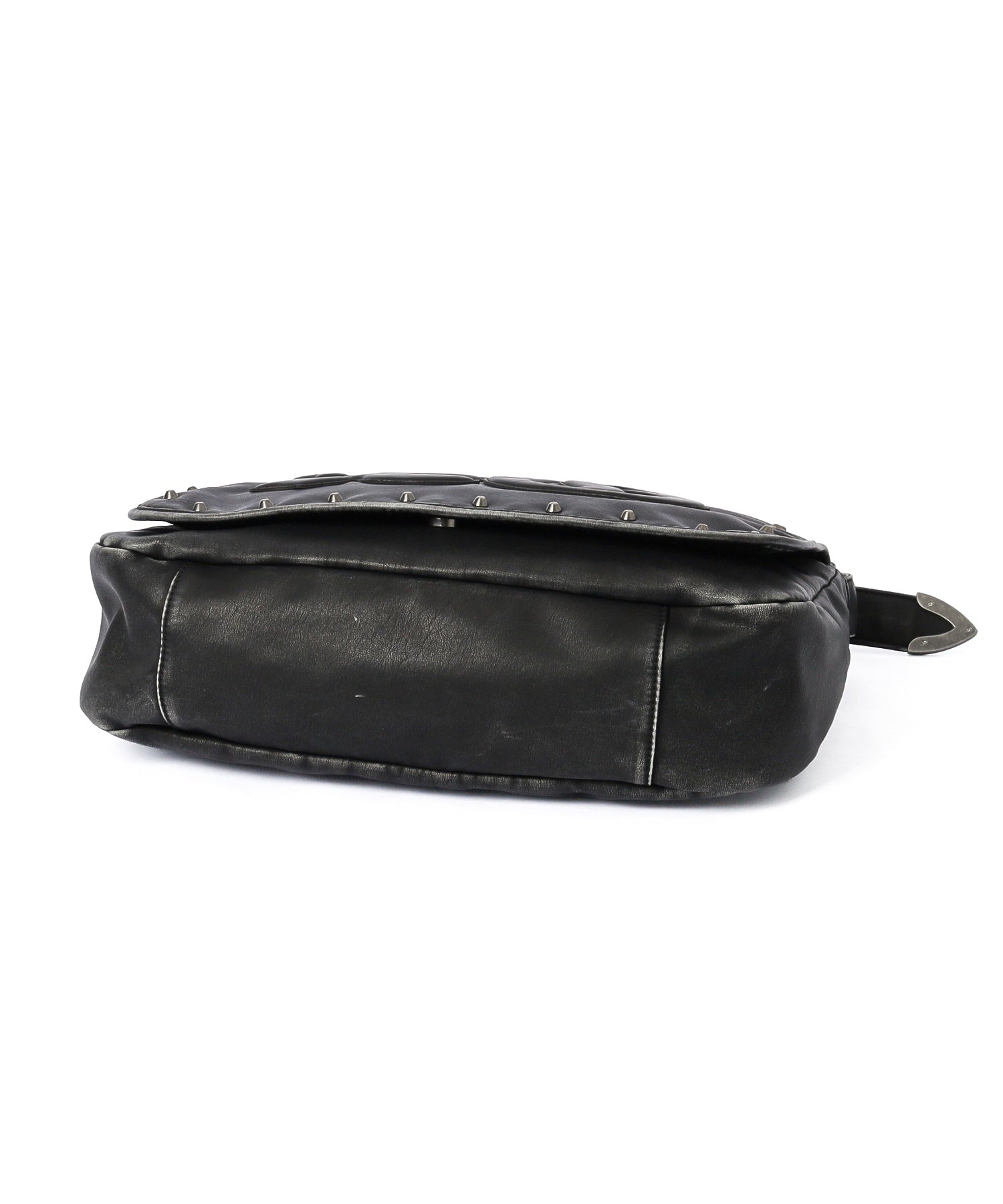 XG LOGO PATCH STUDDED FAUX LEATHER SHOULDER BAG
