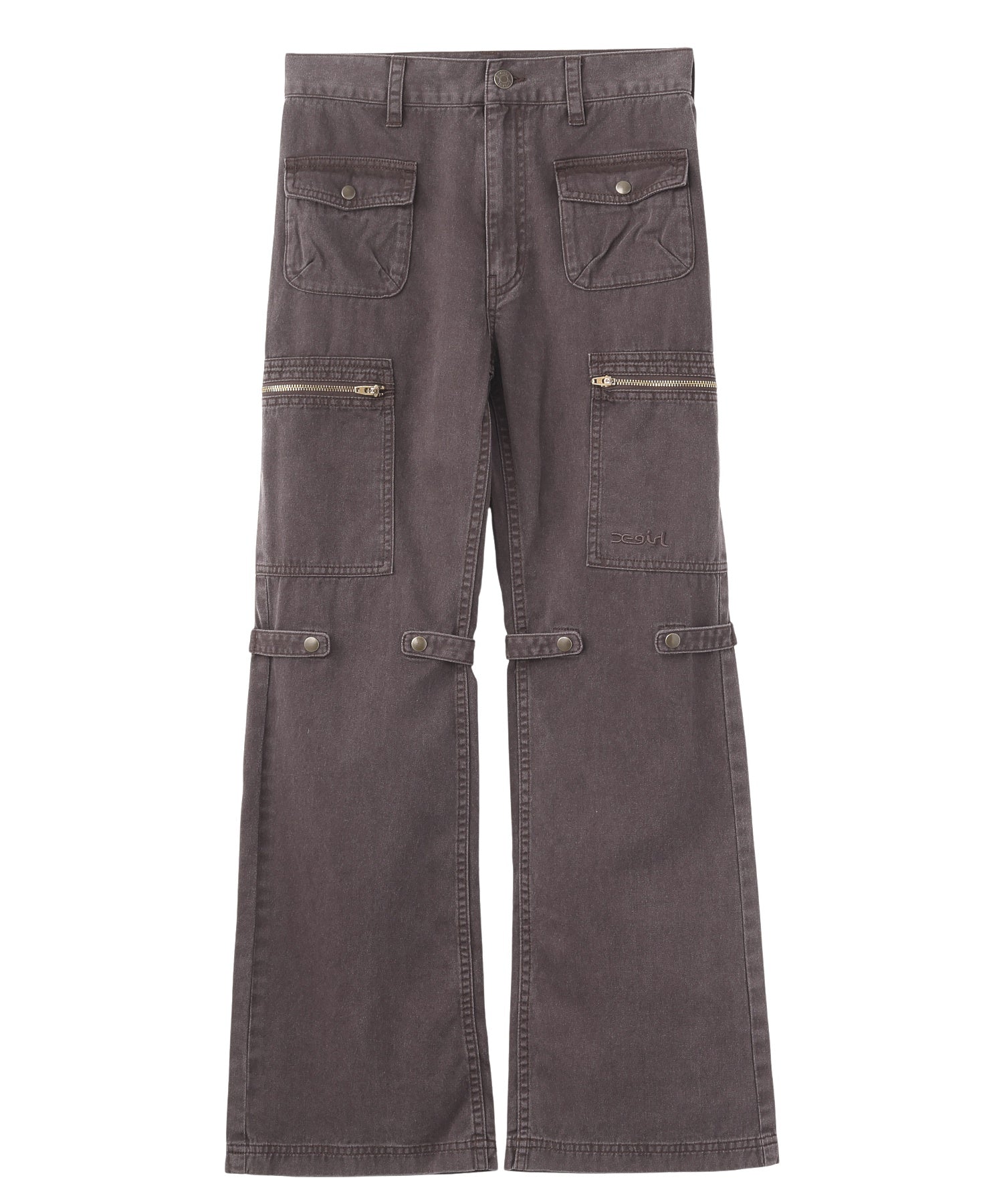 FADED MULTI POCKET FLARE PANTS