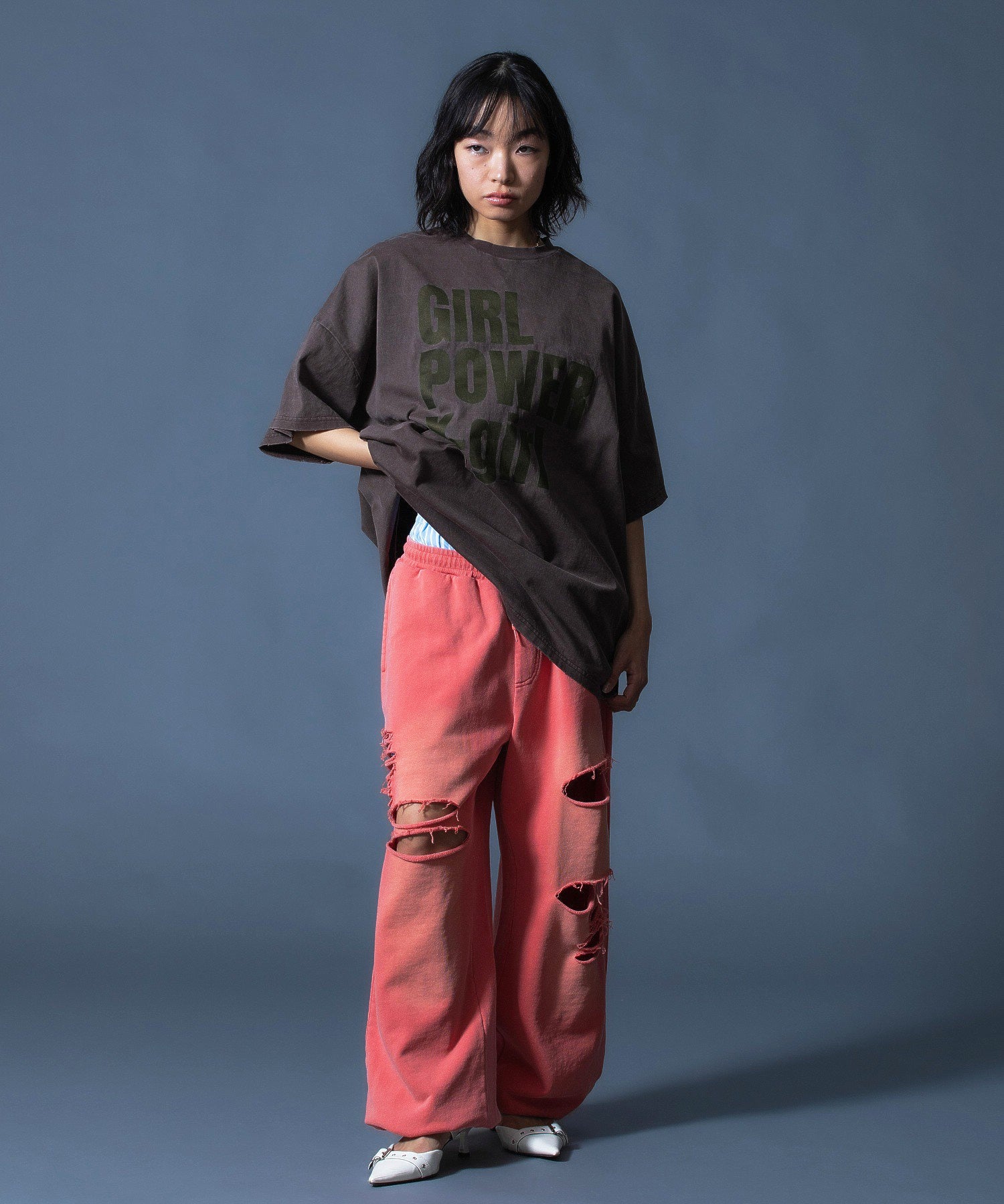 DISTRESSED BIG TEE DRESS