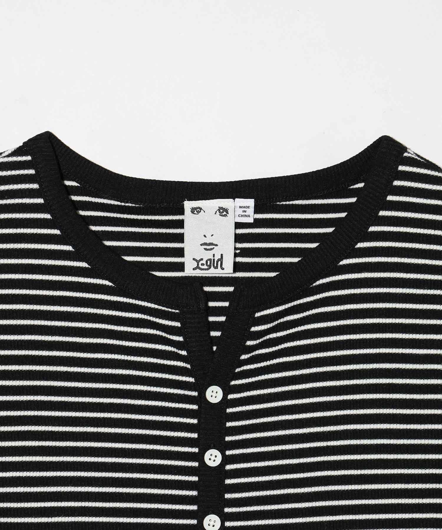 STRIPED FITTED TOP X-girl
