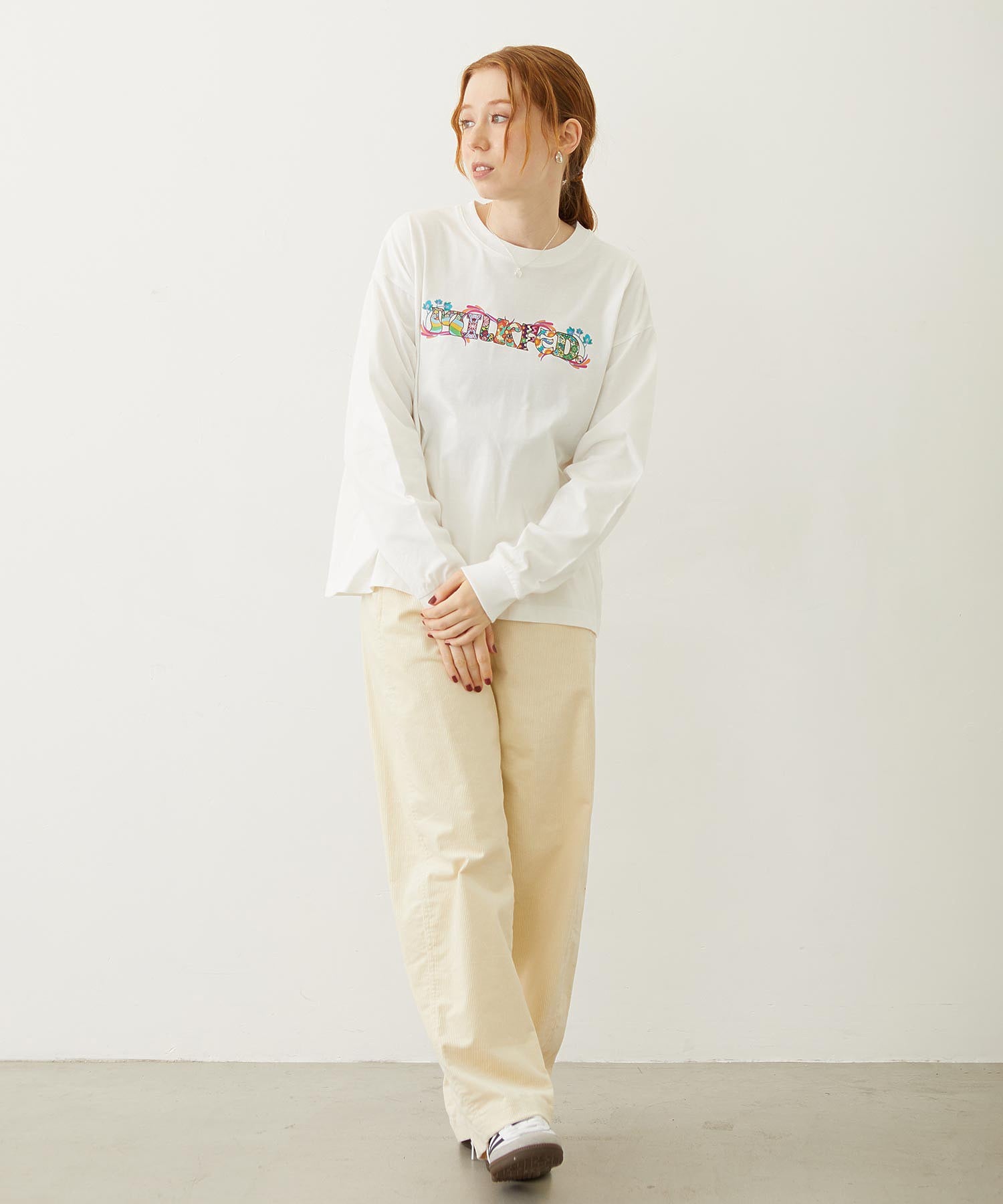 PATTERNED LOGO L/S TEE