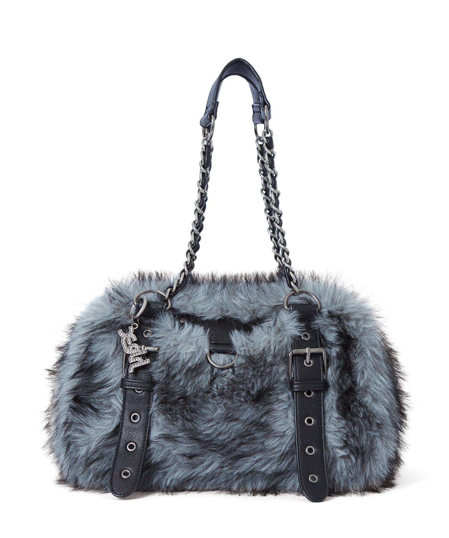 FAUX FUR CHAIN BAG