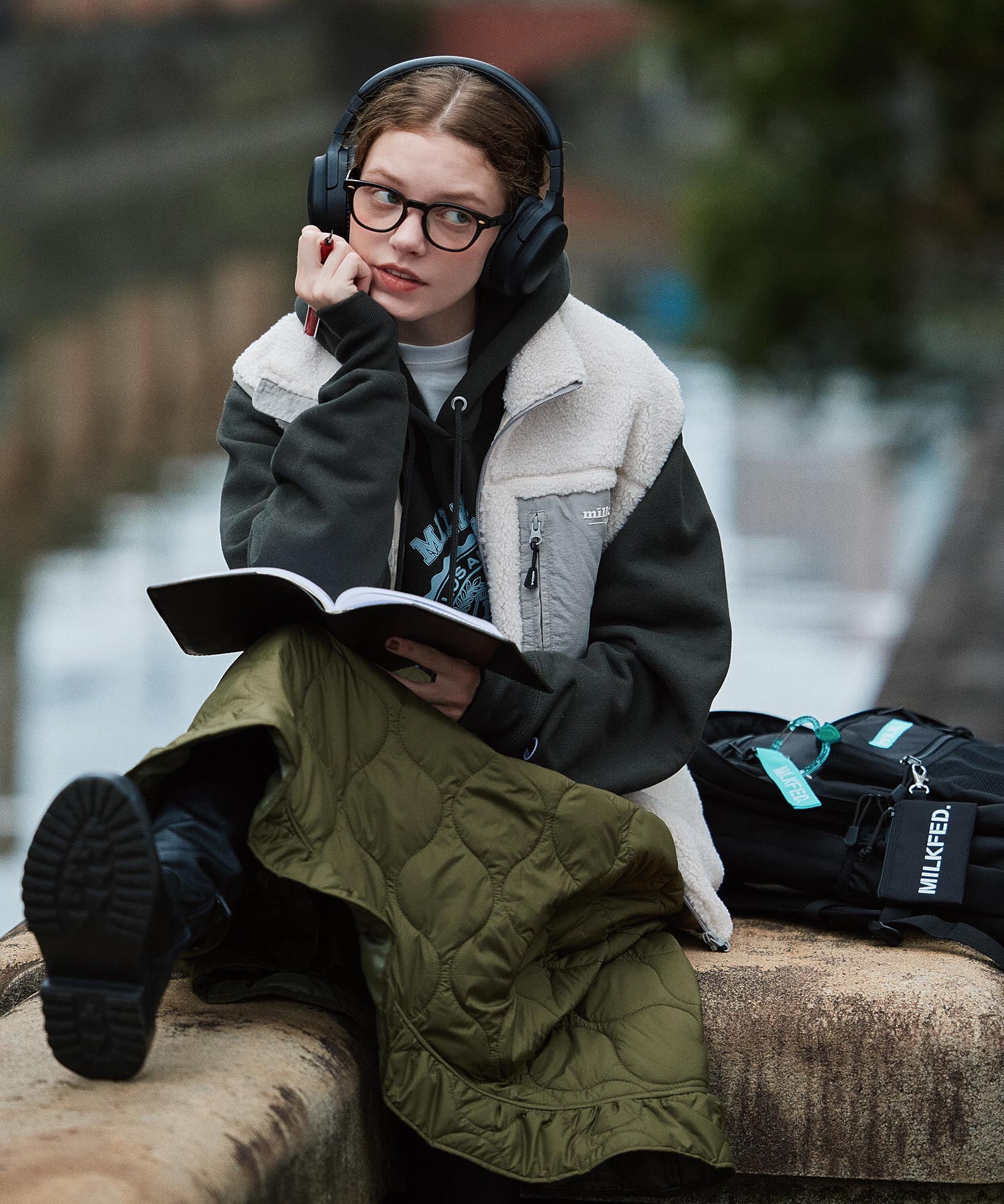 QUILTED FLARED SKIRT