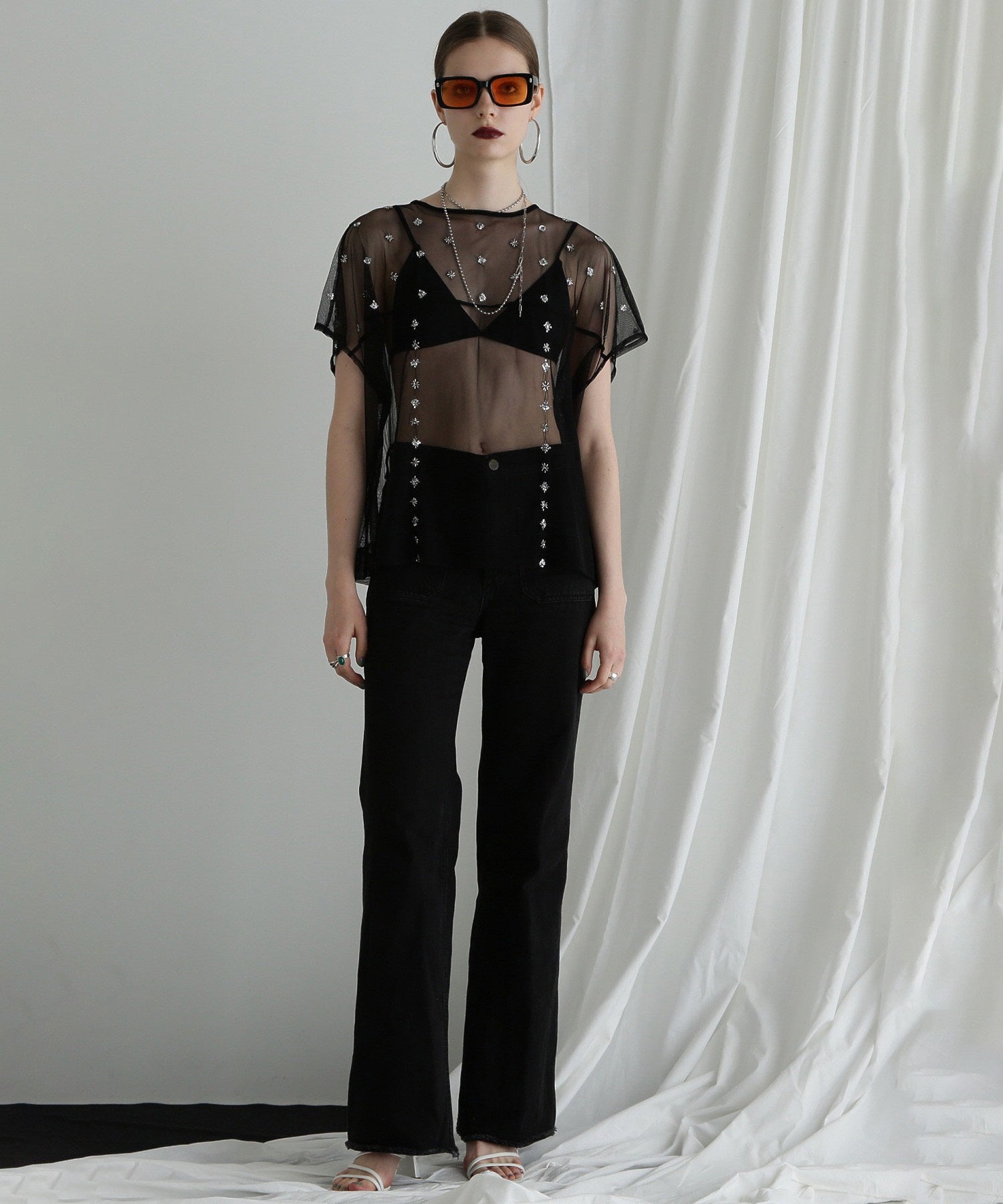 チュールシアーブラウス