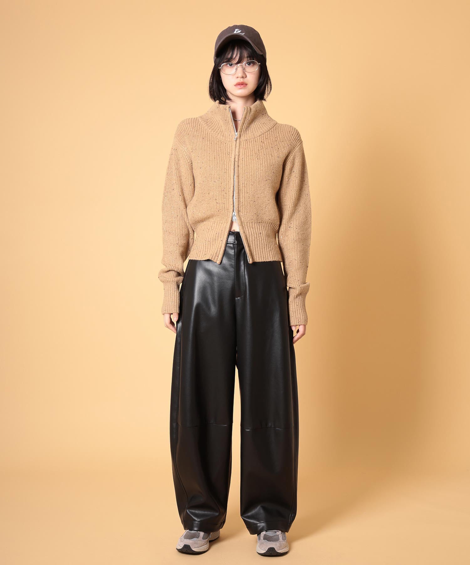 ネップジップアップセーター