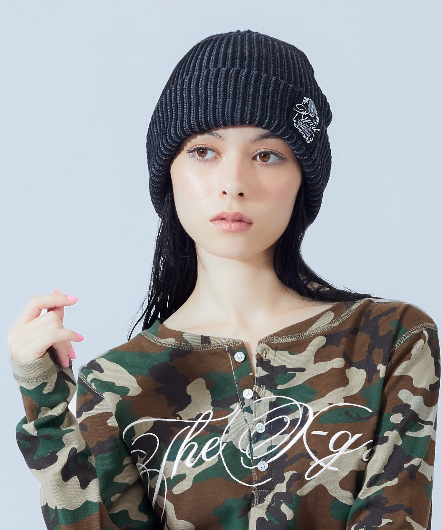 BICOLOR RIB CUFF BEANIE