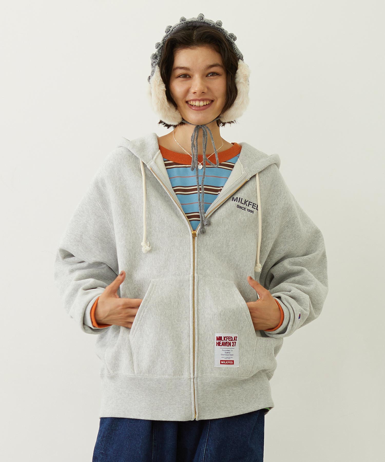 MILKFED. × CHAMPION SWEAT ZIP HOODIE