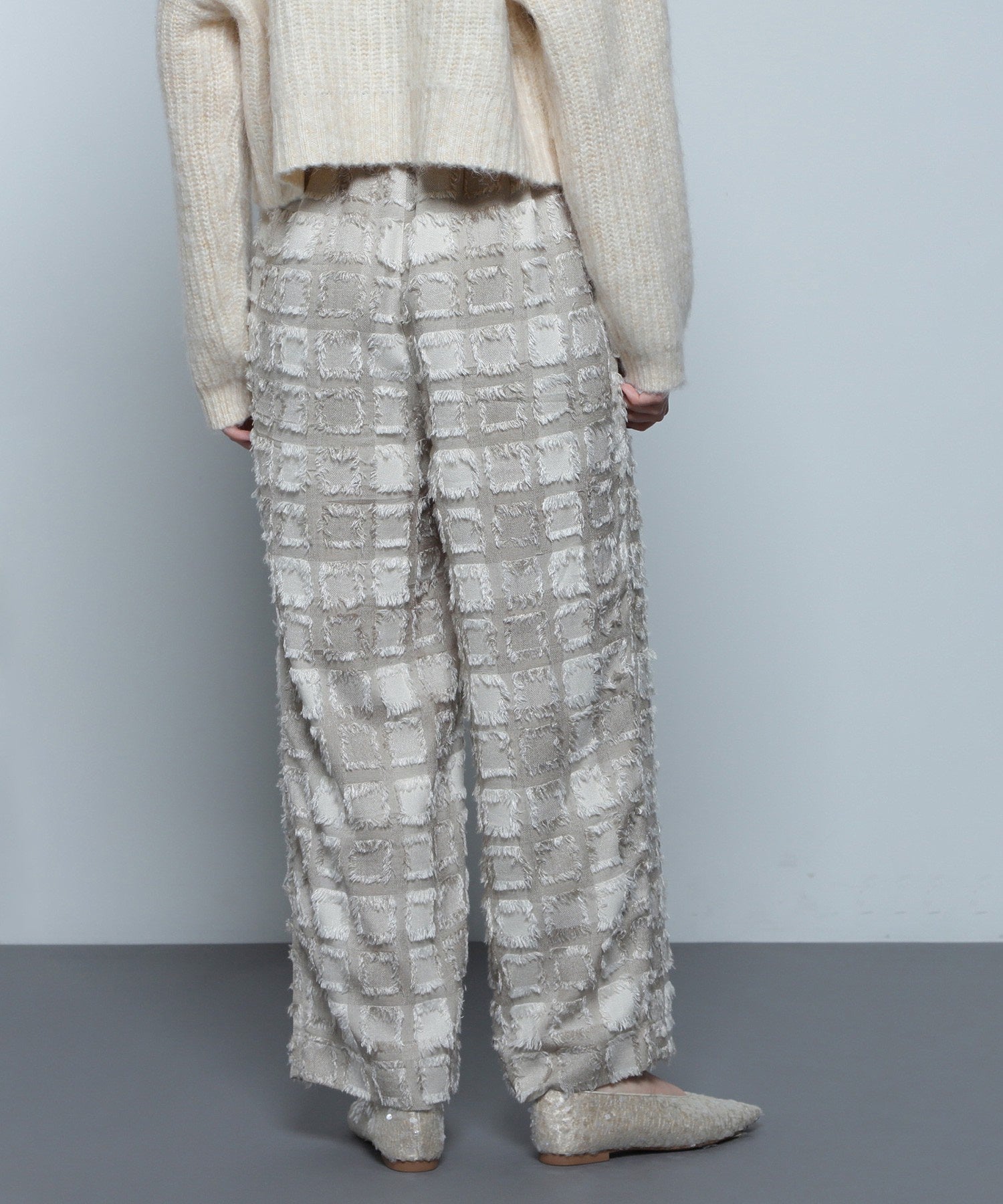 チェックイージーパンツ