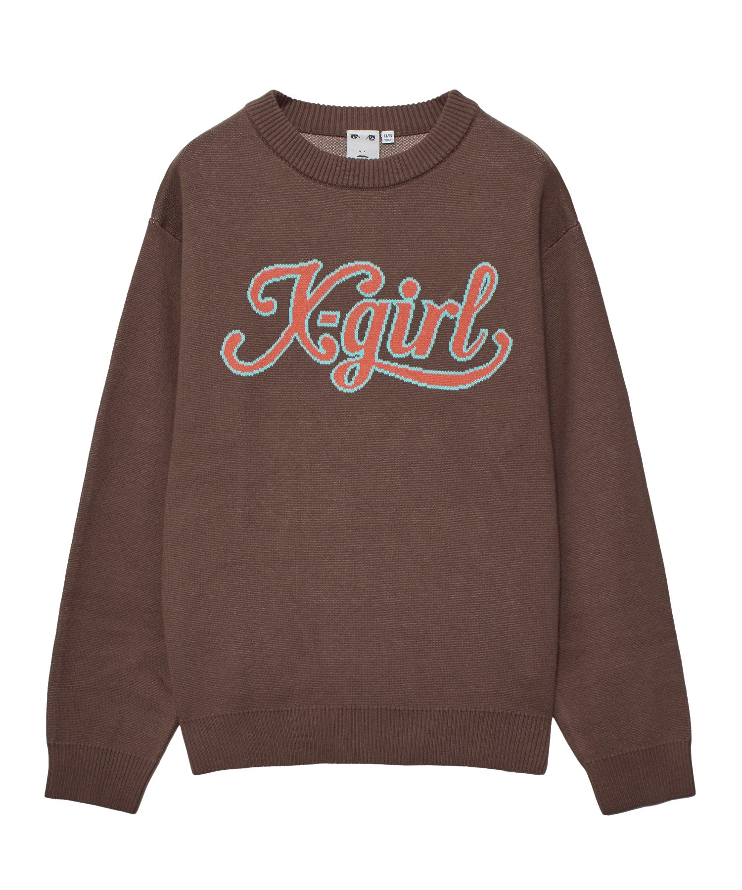 LETTERING LOGO JACQUARD KNIT TOP