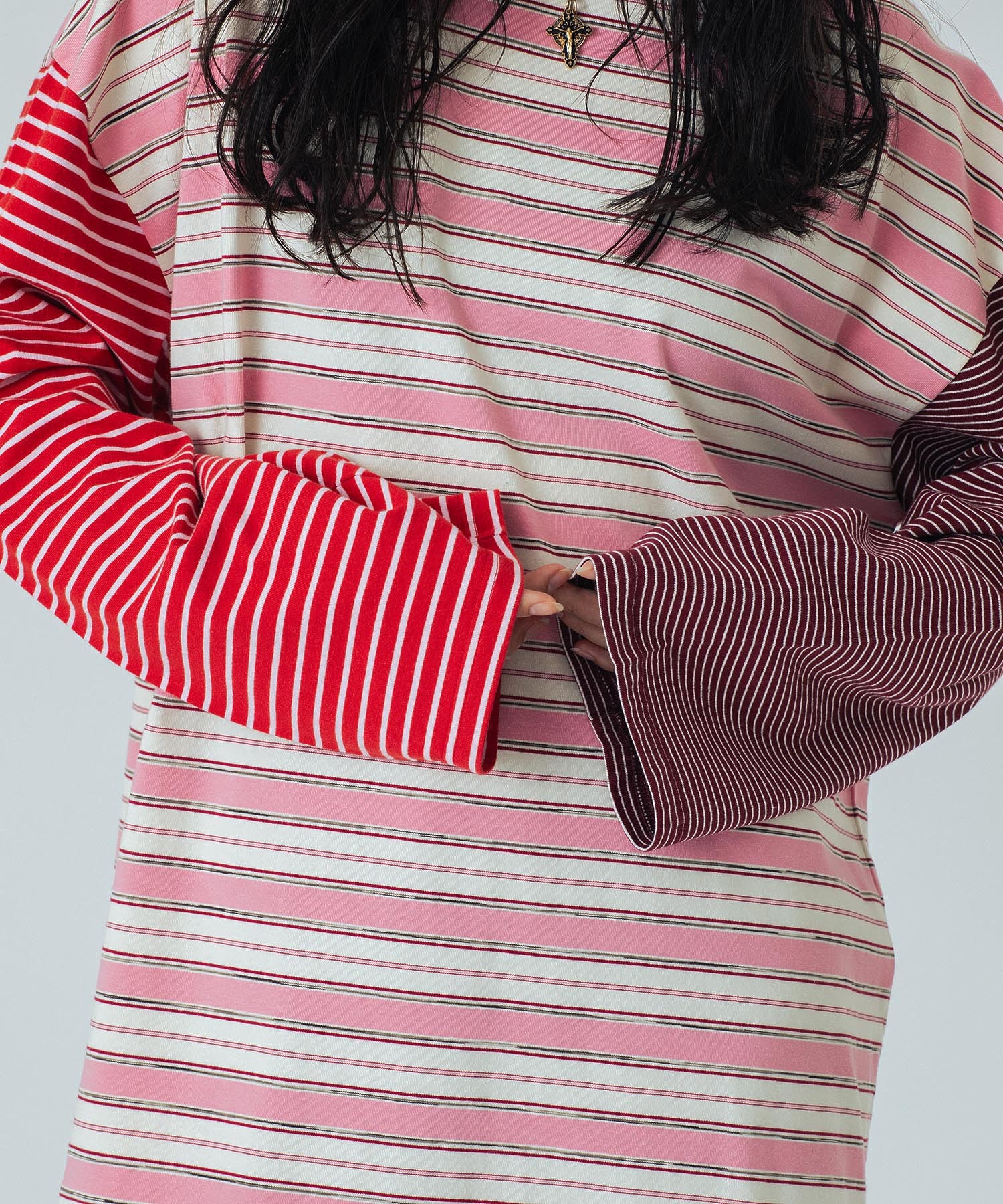 CREOLME/MULTI STRIPE L/S TEE