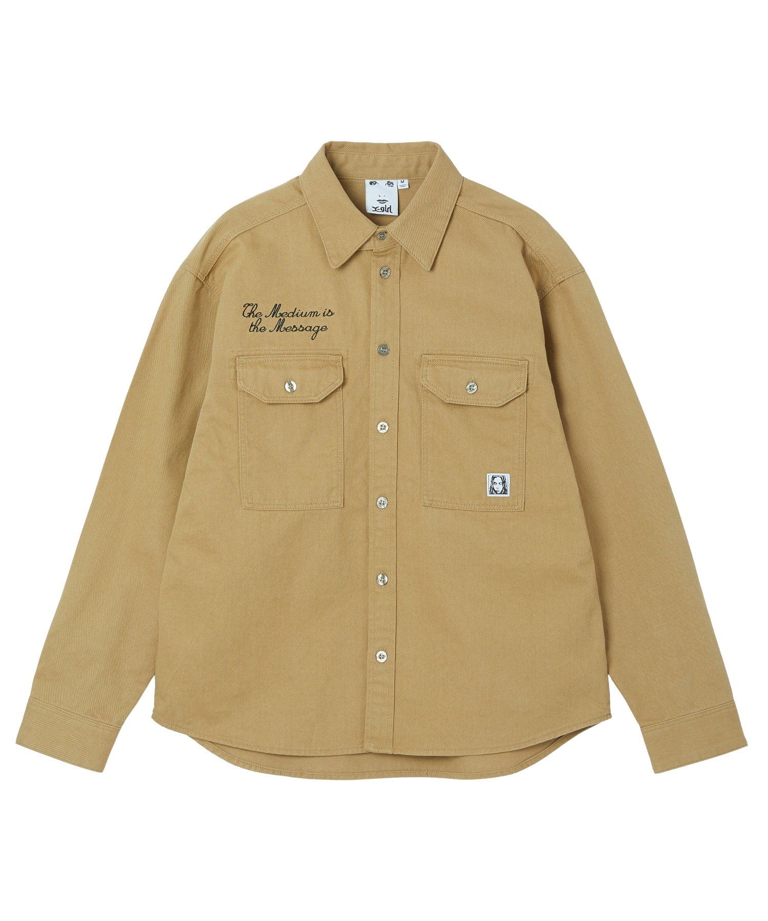 FACE LABEL WORK L/S SHIRT
