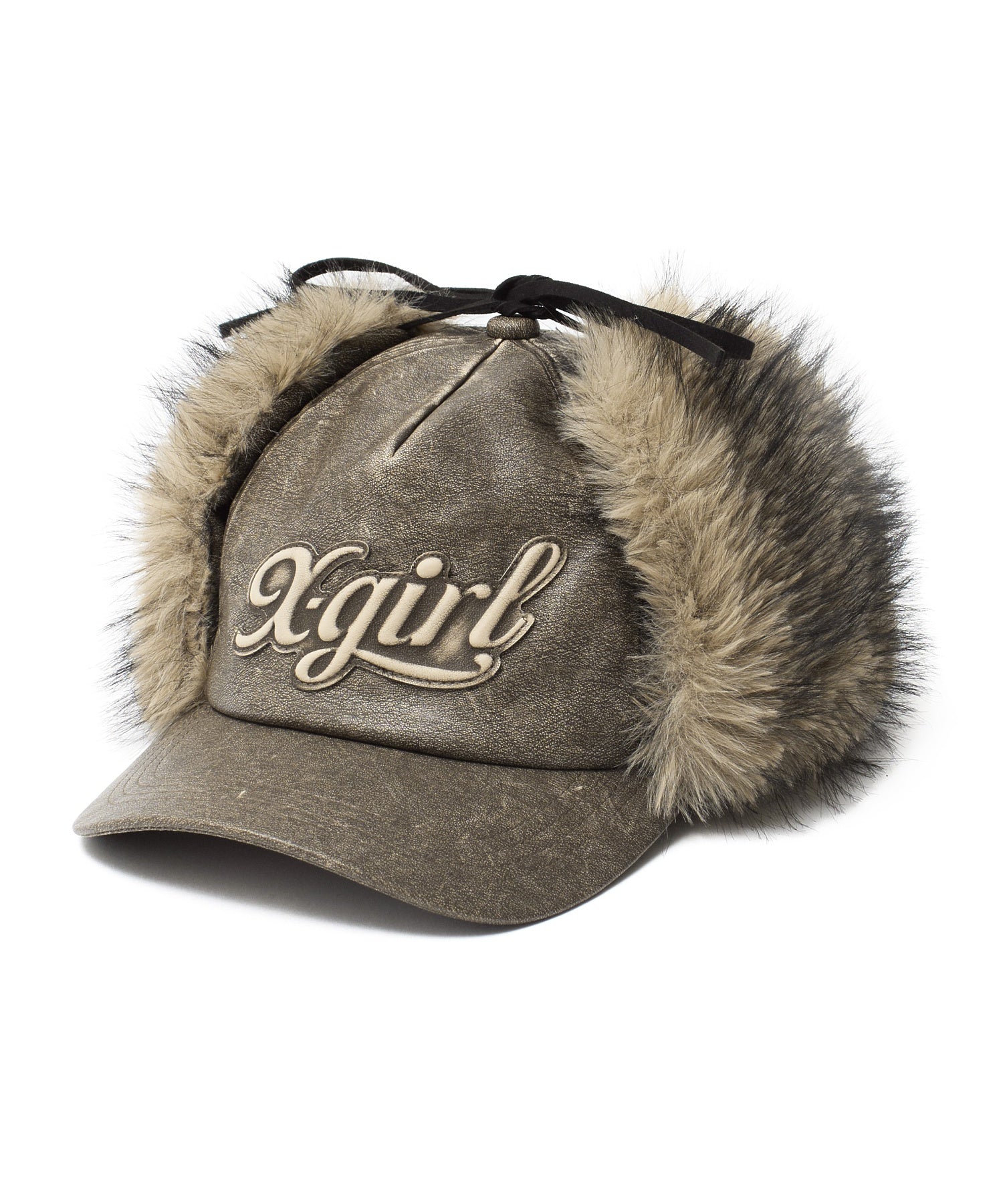 EMBOSSED LOGO PATCH EARFLAP CAP