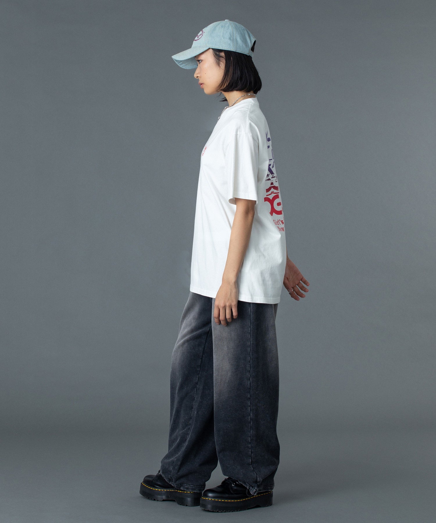 FACE LABEL WASHED SWEATPANTS