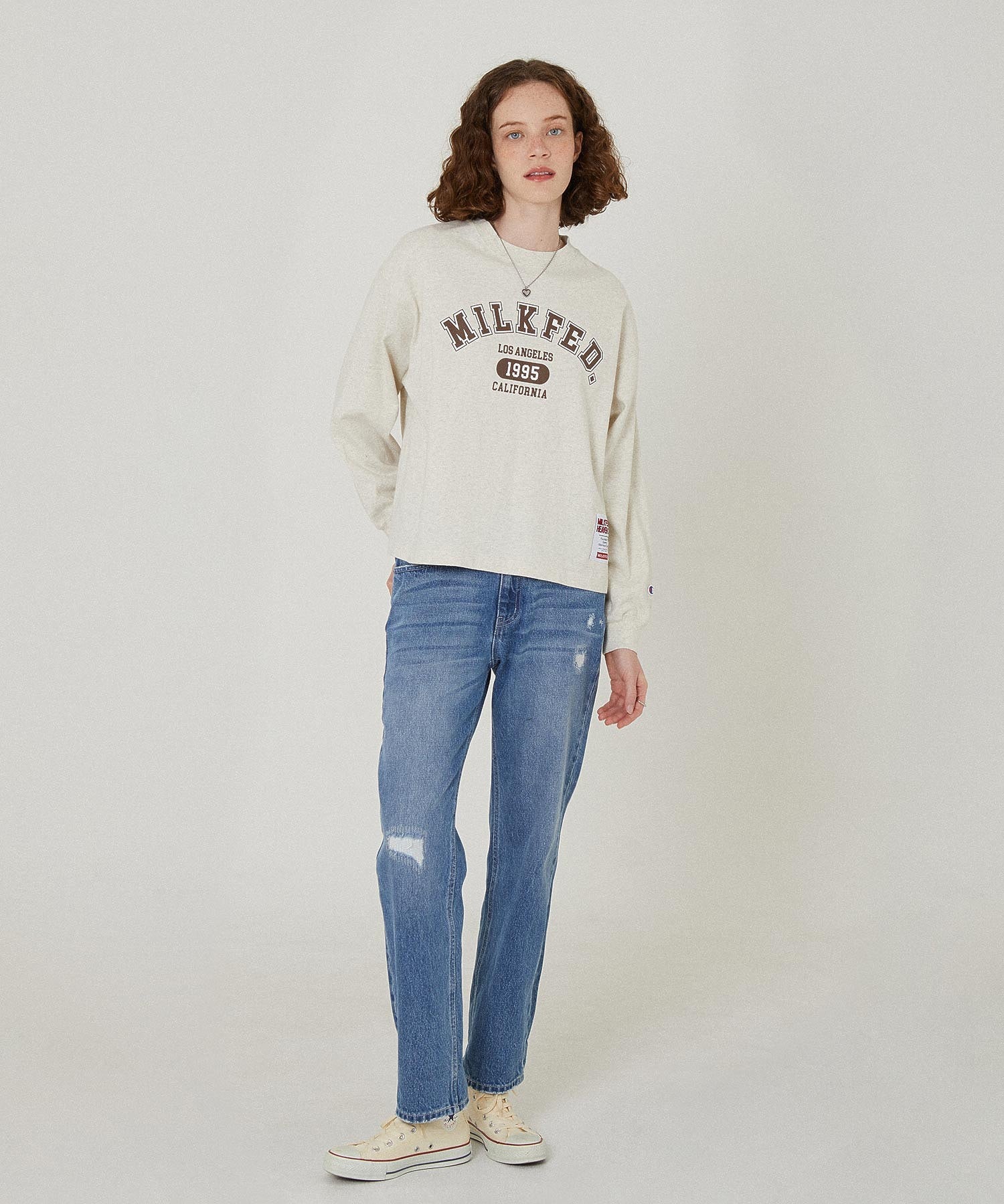 MILKFED.×CHAMPION LS TEE