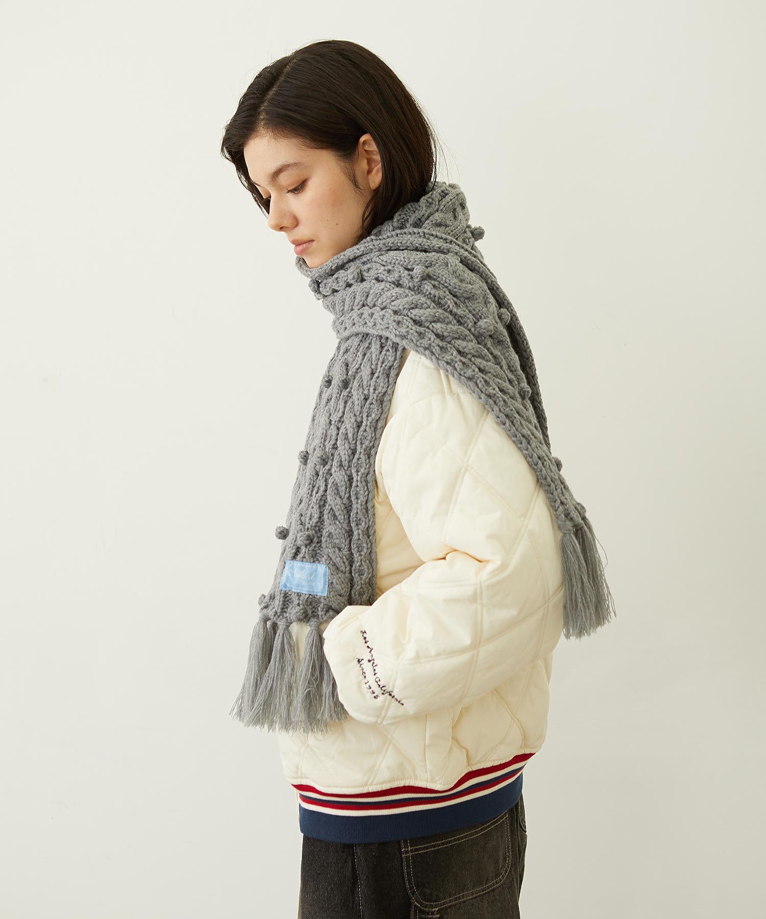 CABLE KNIT STOLE