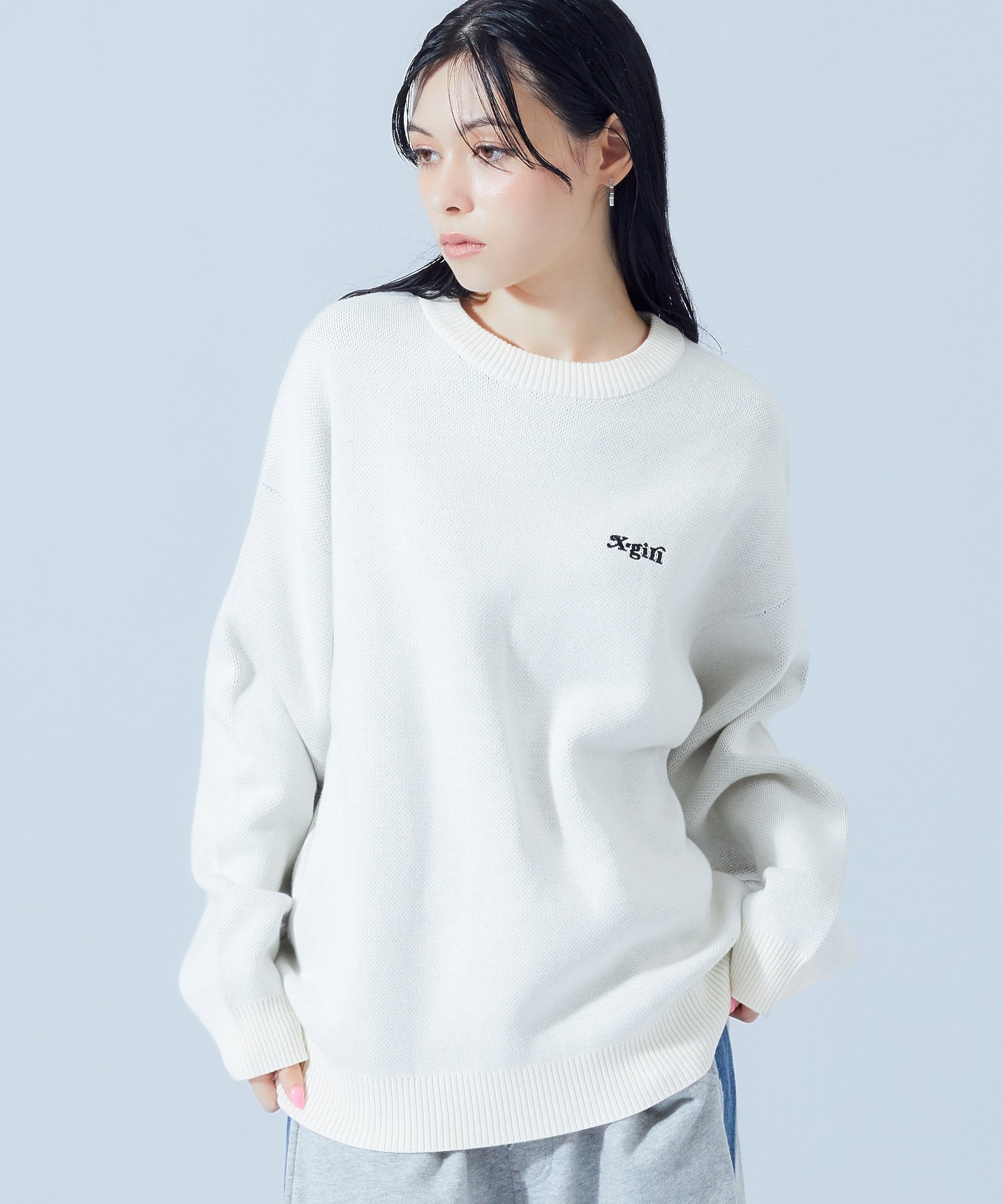 CAMO FACE AND LOGO JACQUARD KNIT TOP