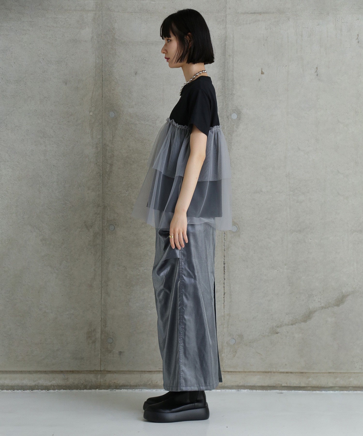 【WEB・一部店舗限定】チュールデザイントップス