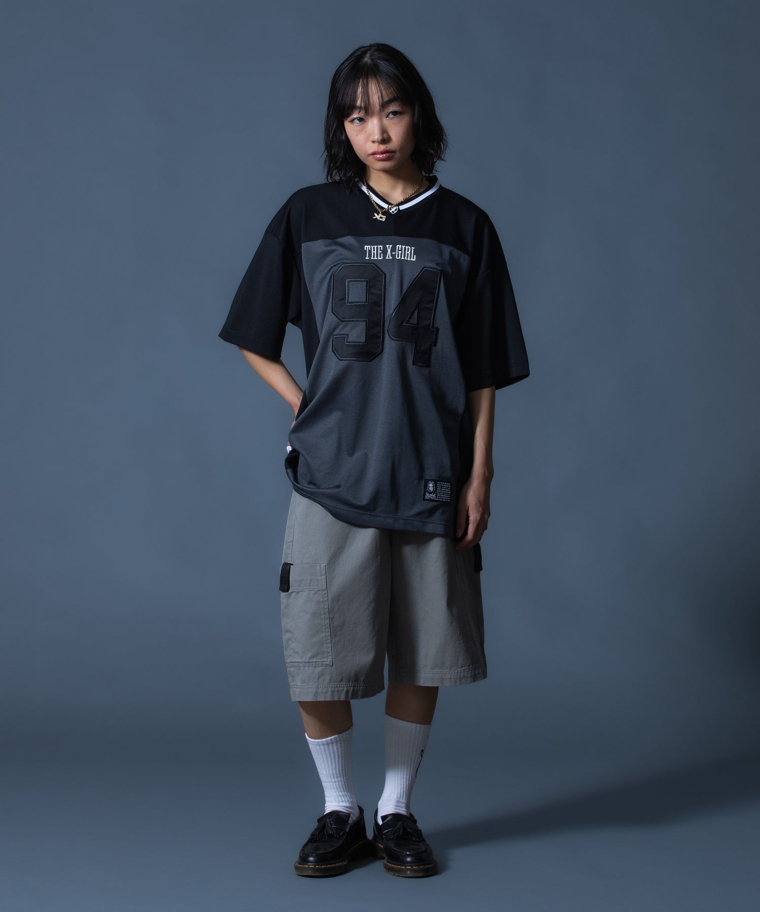 FACE LABEL FOOTBALL TEE DRESS