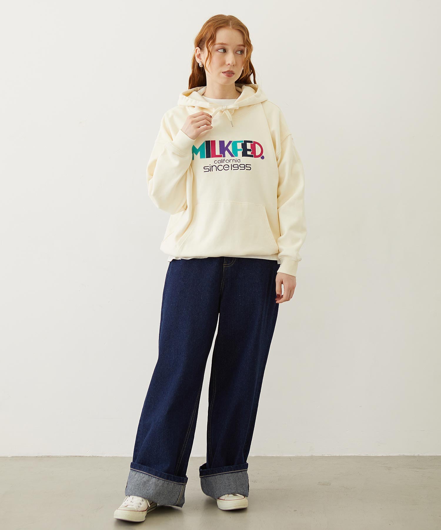 RETRO LOGO FELT PATCH SWEAT HOODIE
