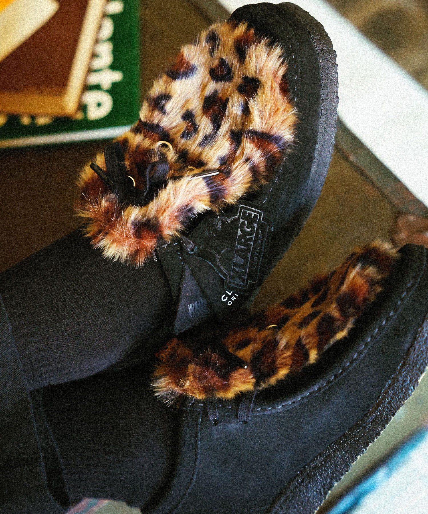 XLARGE CUSTOM MADE Clarks Originals WALLABEE LEOPARD