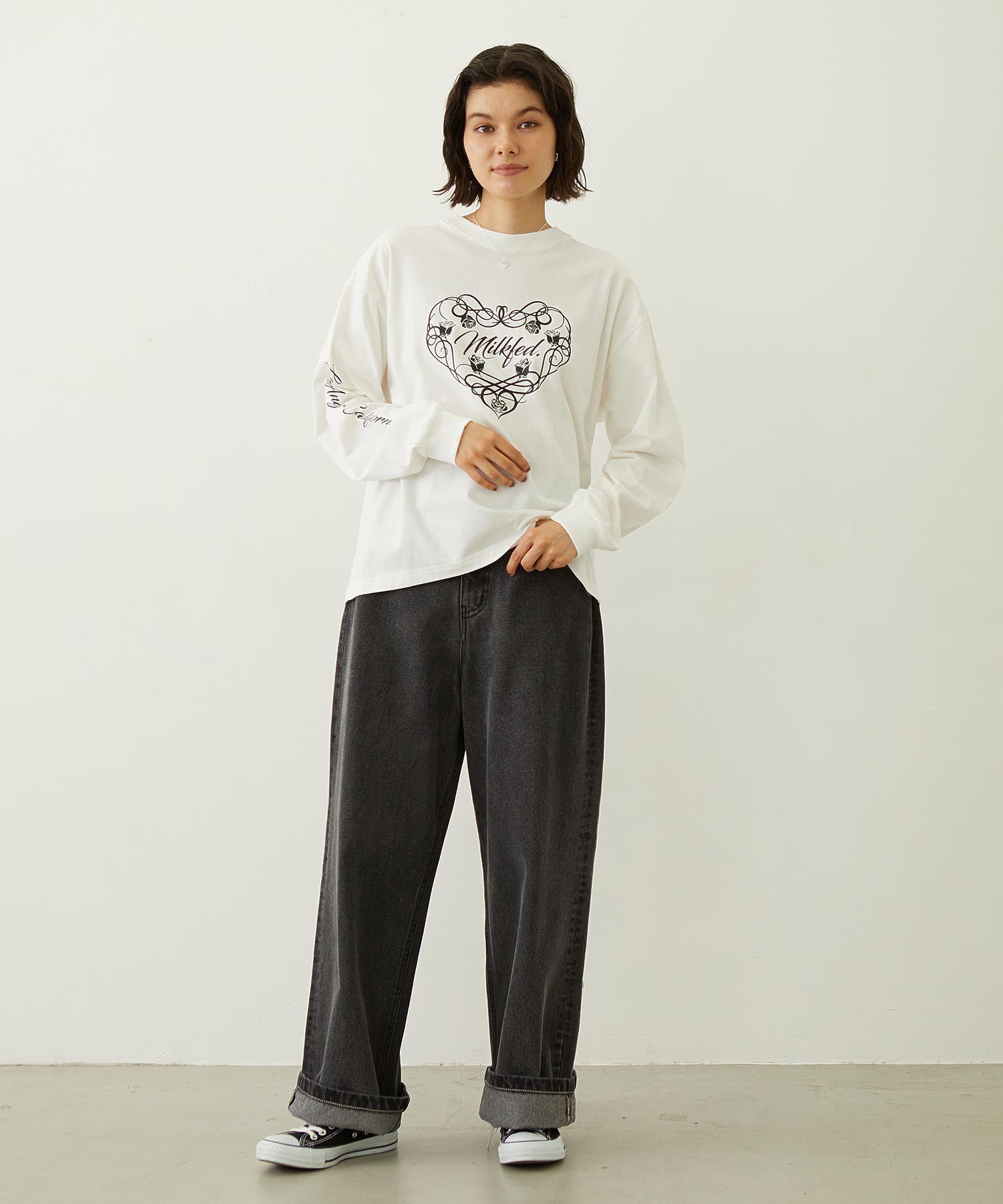 HEART AND ROSE L/S TEE