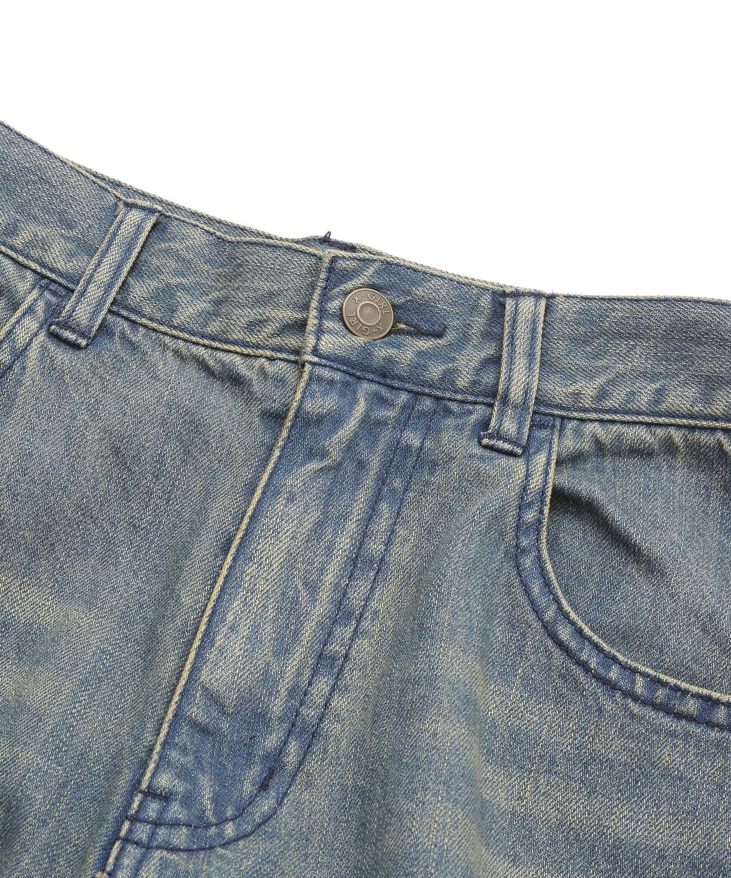 LOGO POCKET LOOSE DENIM PANTS